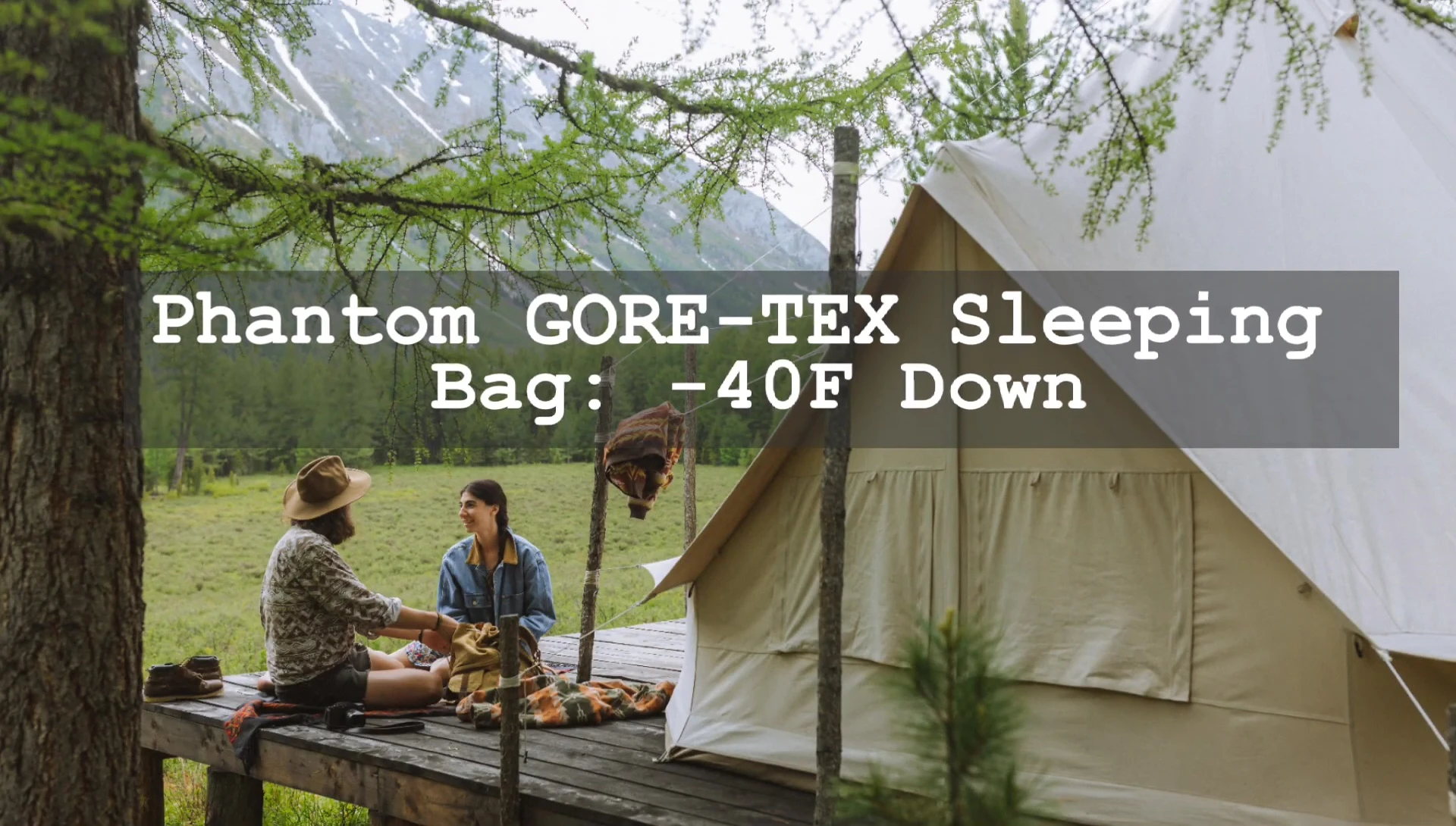 The Phantom Gore-Tex sleeping bag shown in its entirety.