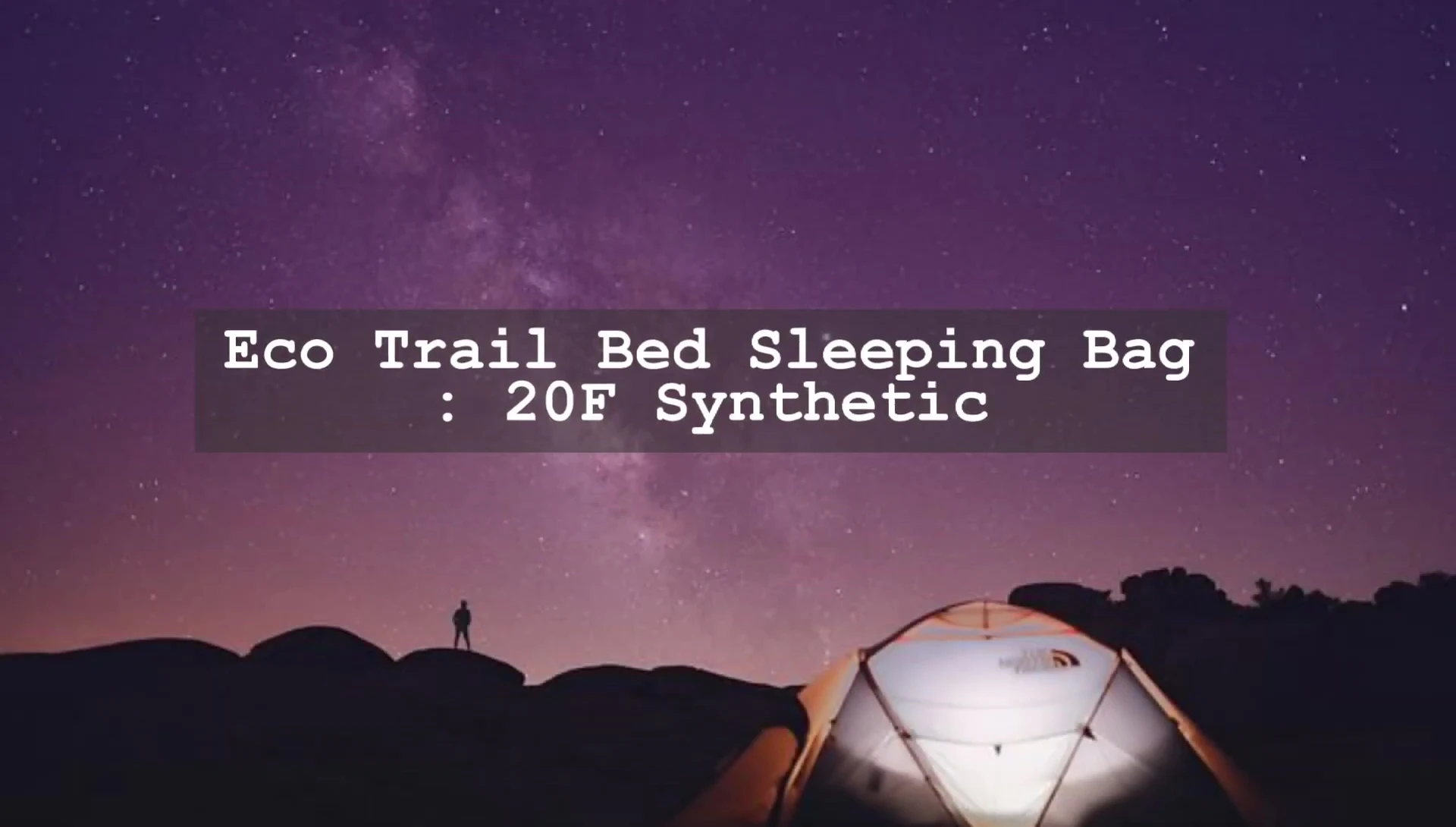 The North Face Eco Trail Bed sleeping bag shown.