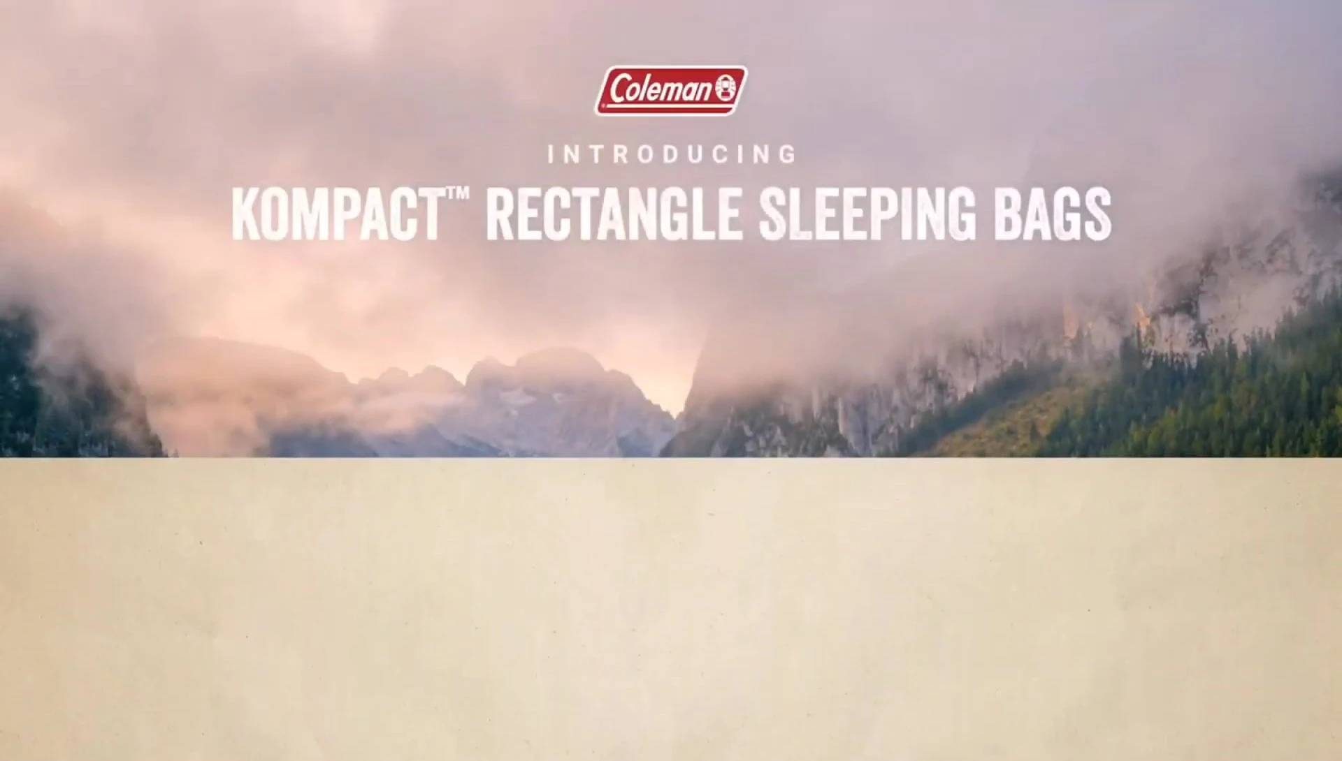 The Coleman Compact 30 Rectangle sleeping bag shown.