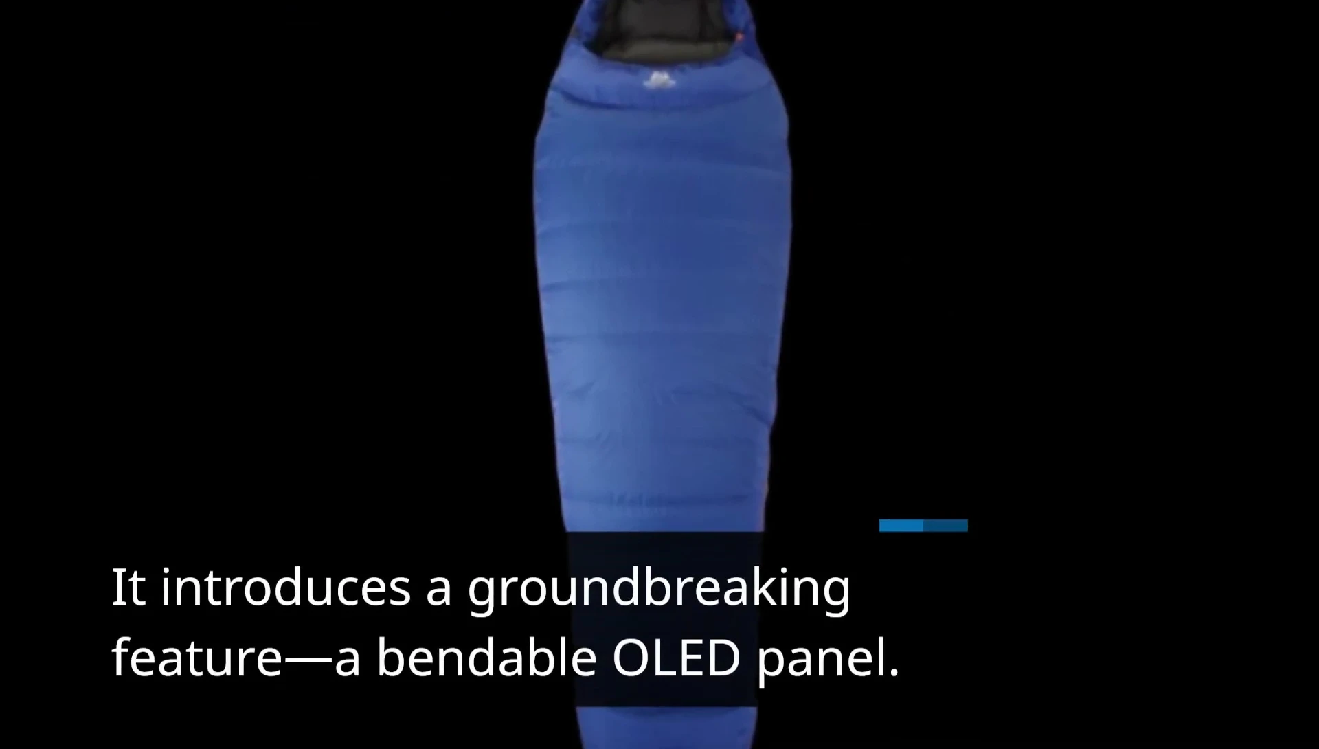 Close-up shot of the Corsair Xenia Flex 45WQHD240's bendable OLED panel.