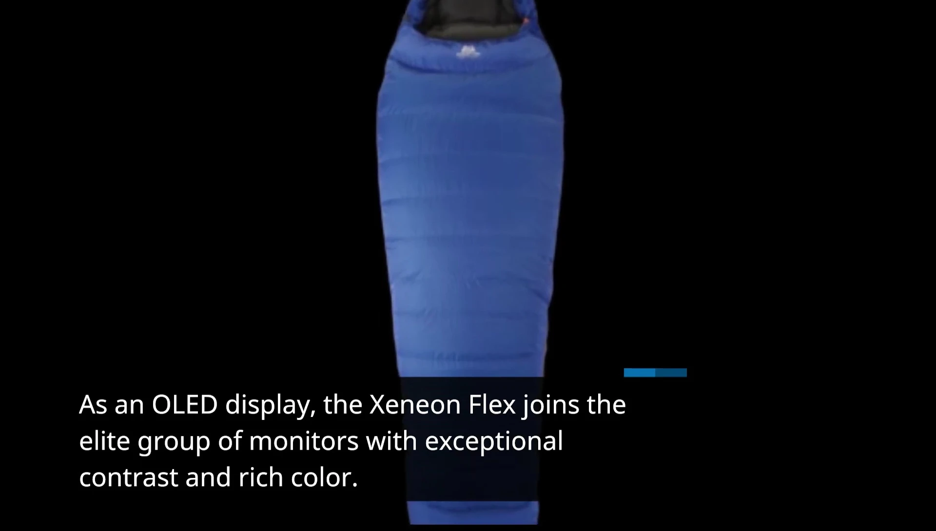 Image demonstrating rich colors and contrast on the OLED display.