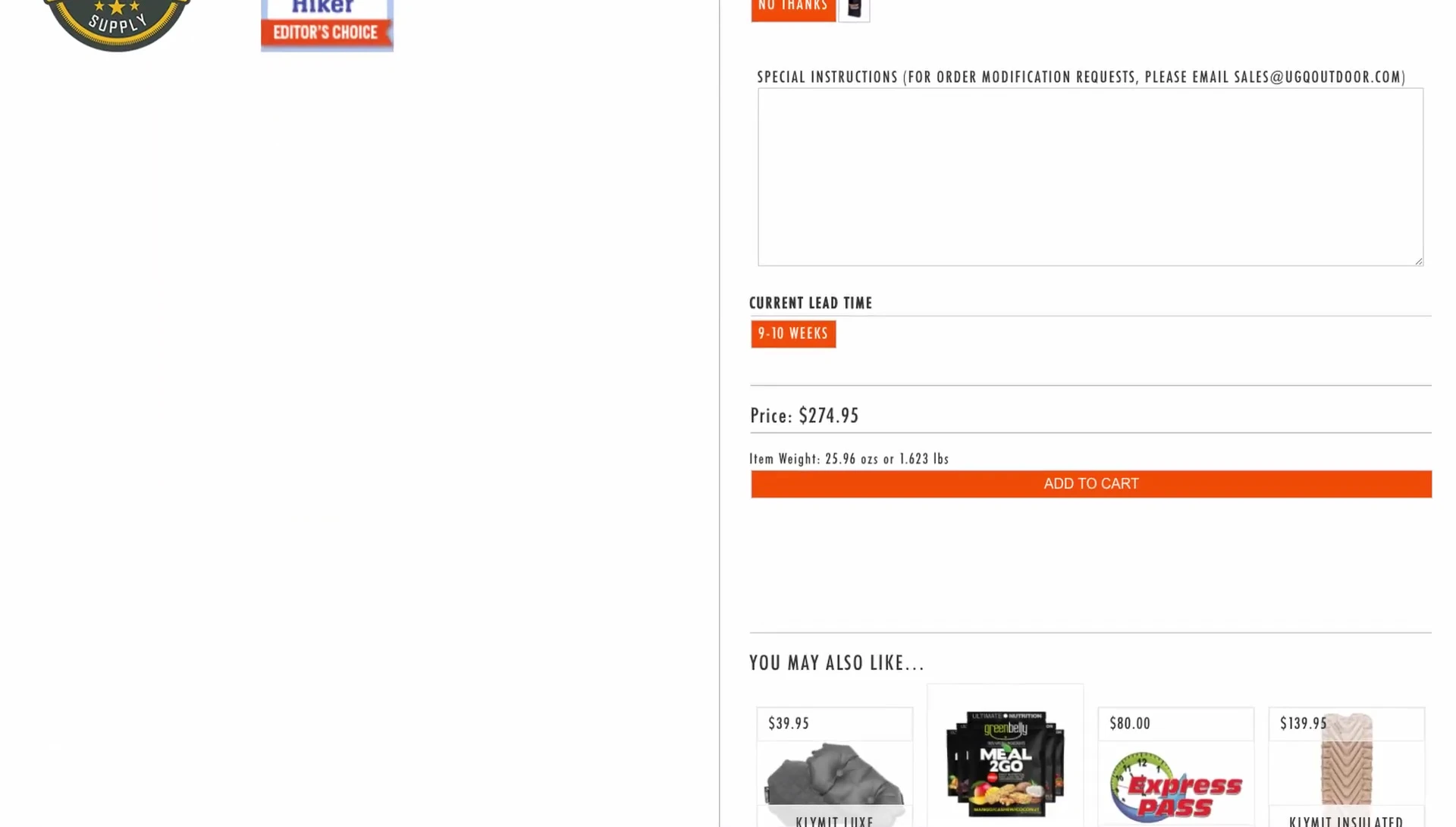 Price tag for UGQ Bandit quilt