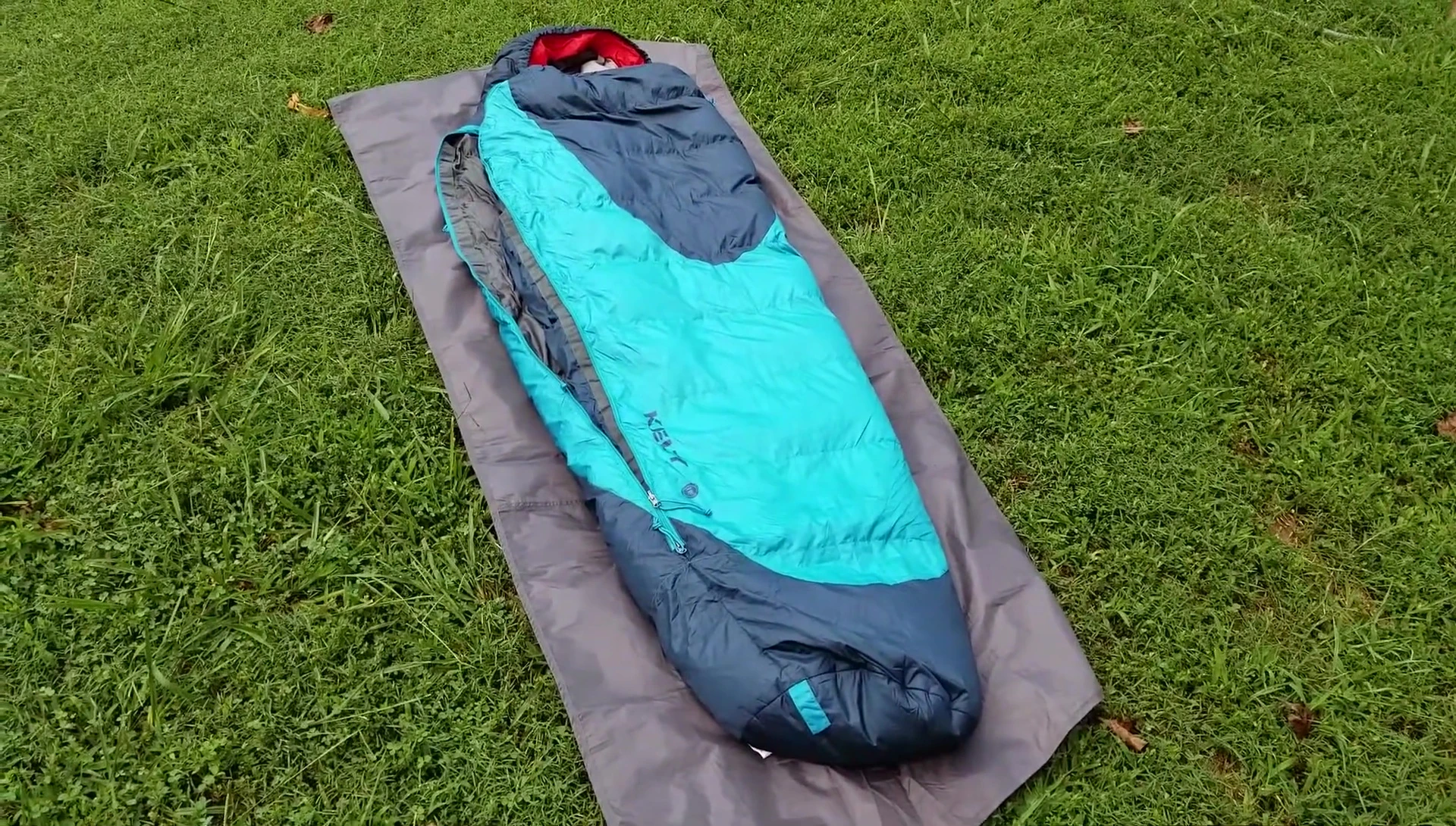Close-up shot of the Kelty Cosmic Down 20 sleeping bag