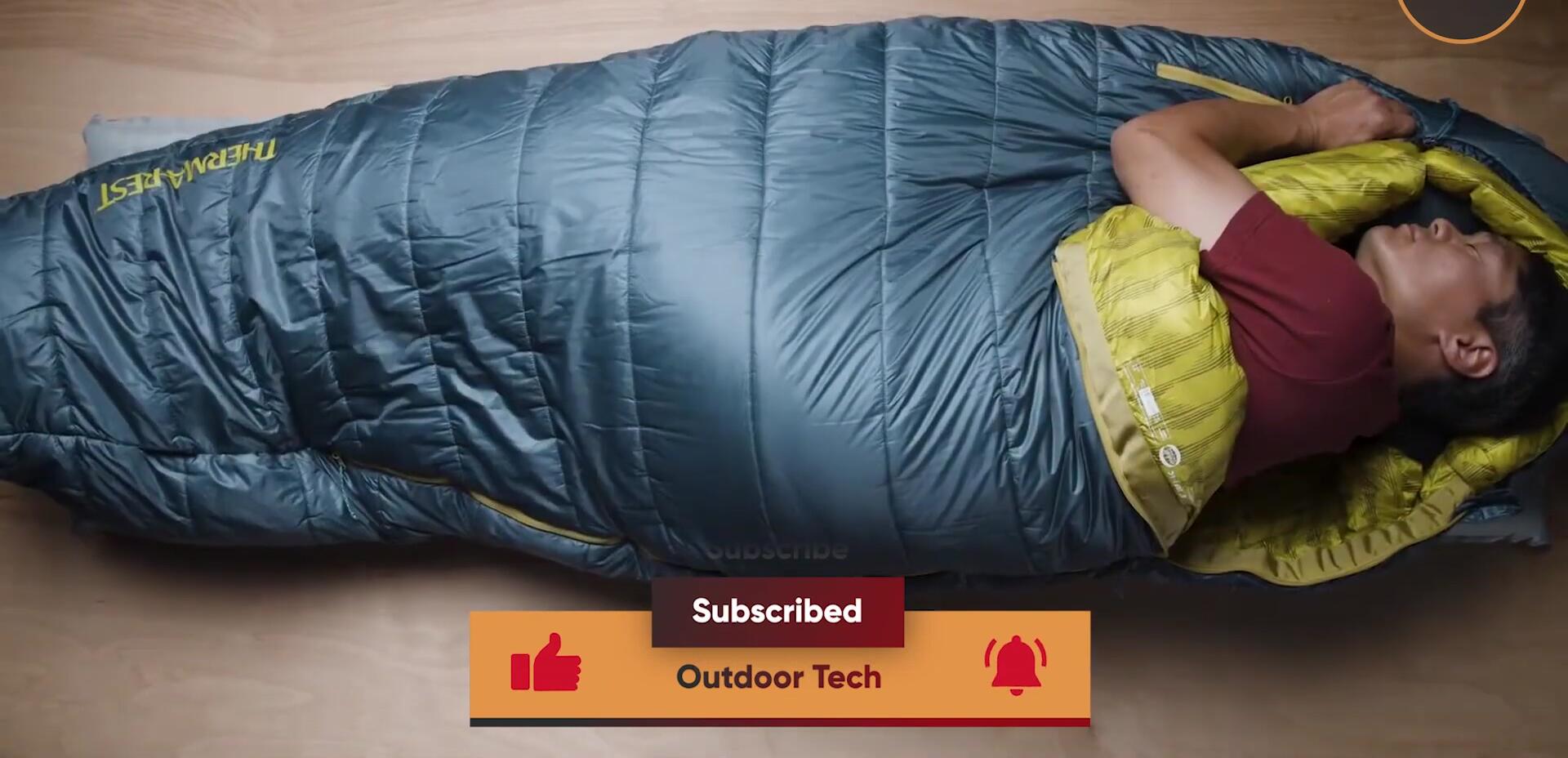 Therm-a-Rest bag showing the fill