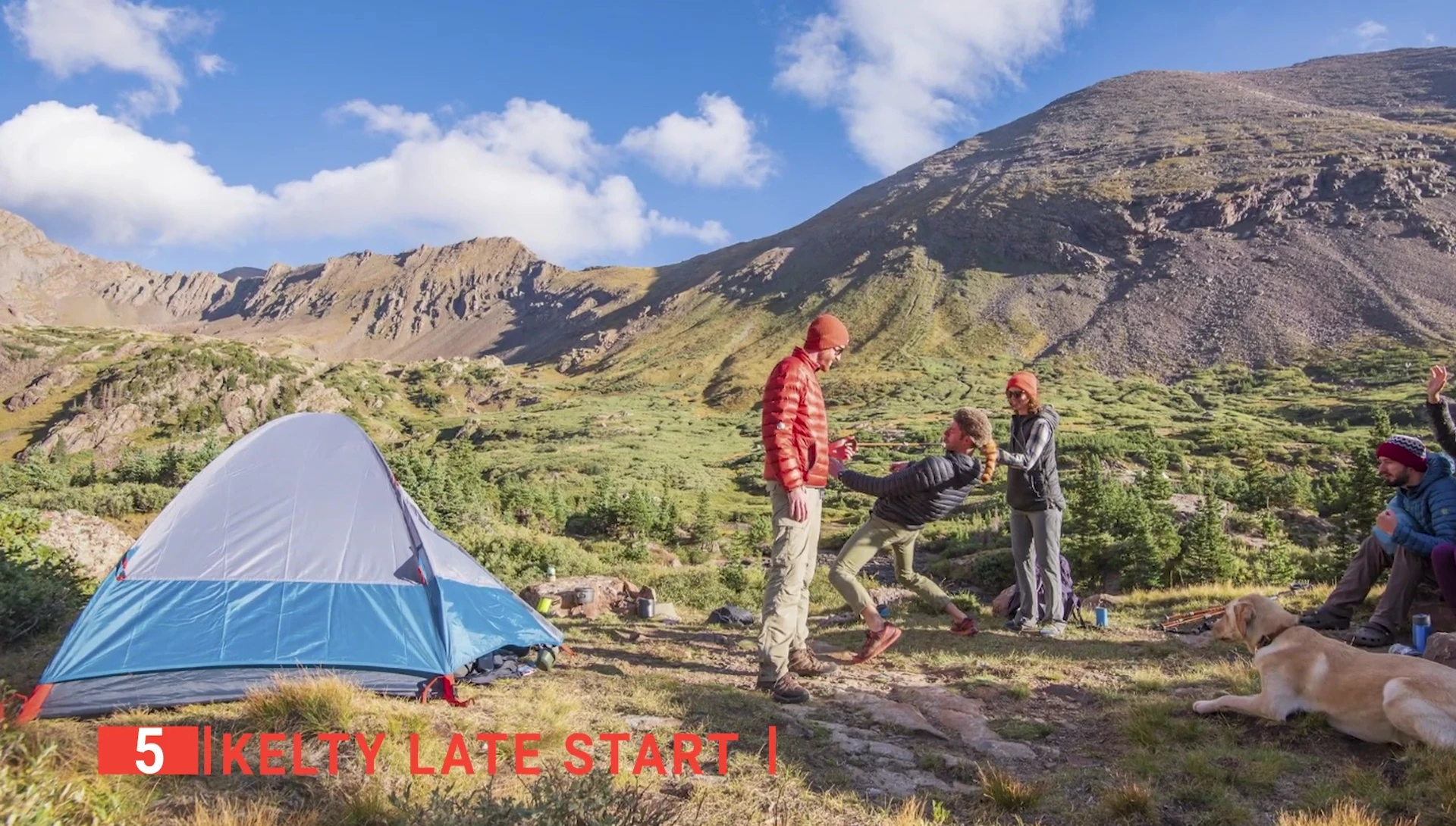 Close-up of Kelty Late Start tent floor material
