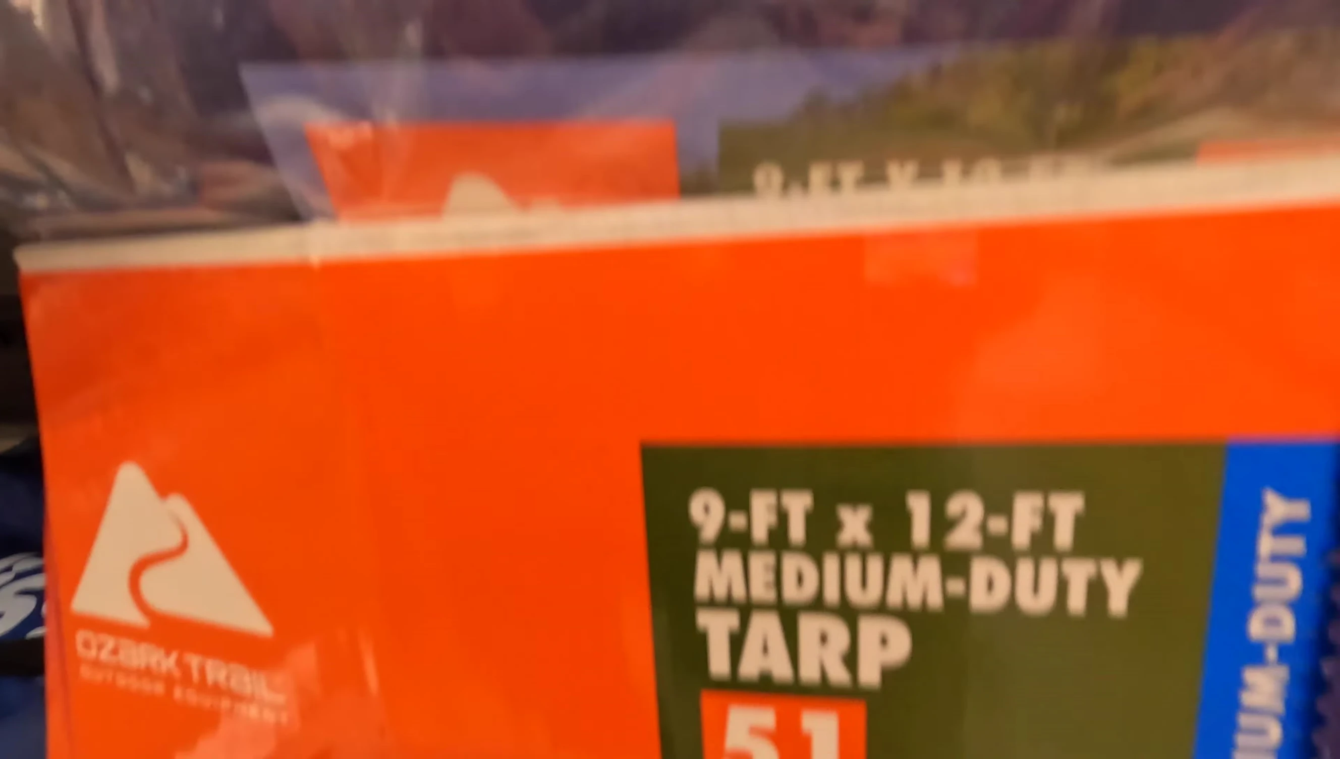 Tarps displayed at Walmart