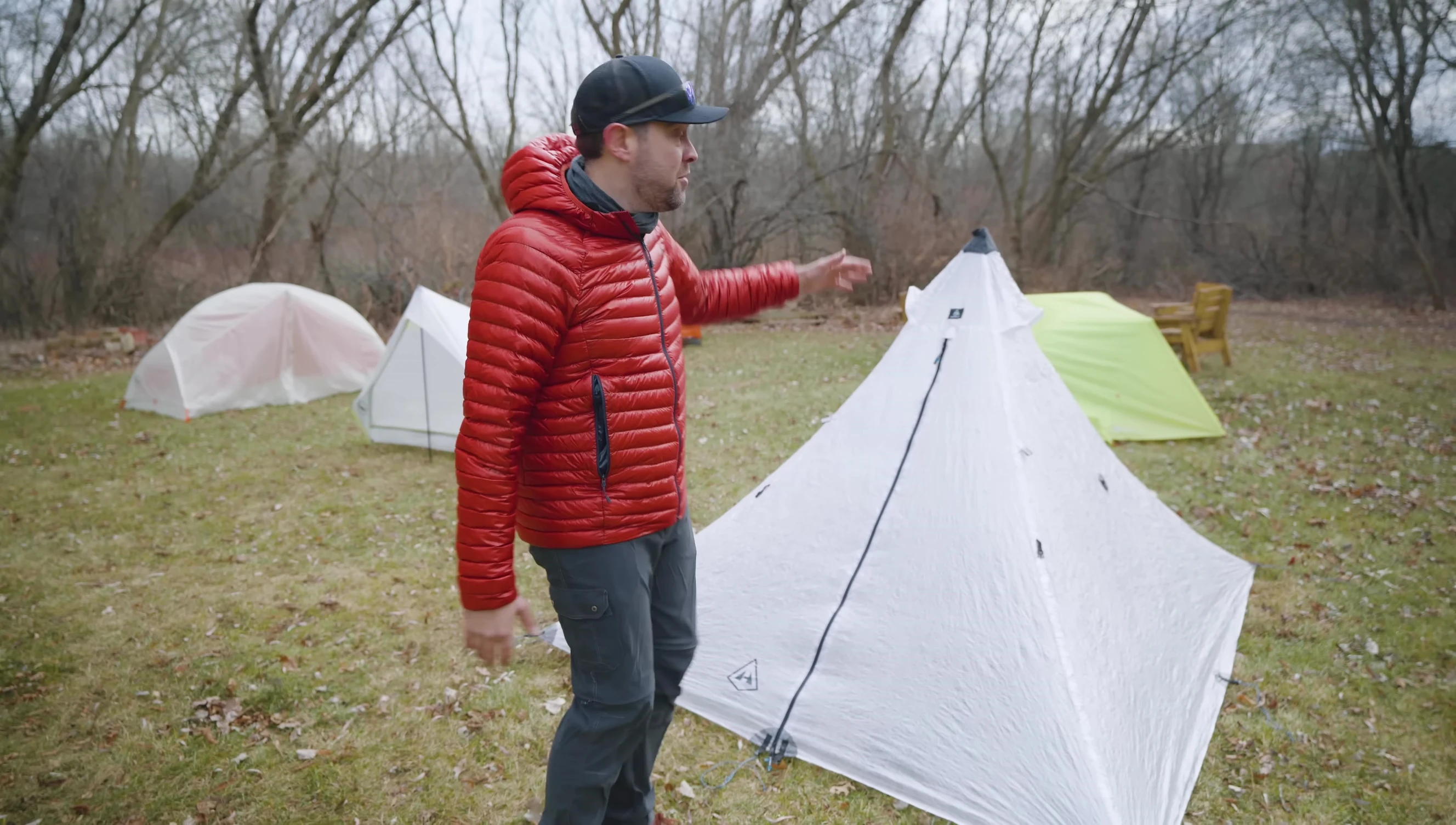 Snow sliding off a TP tent