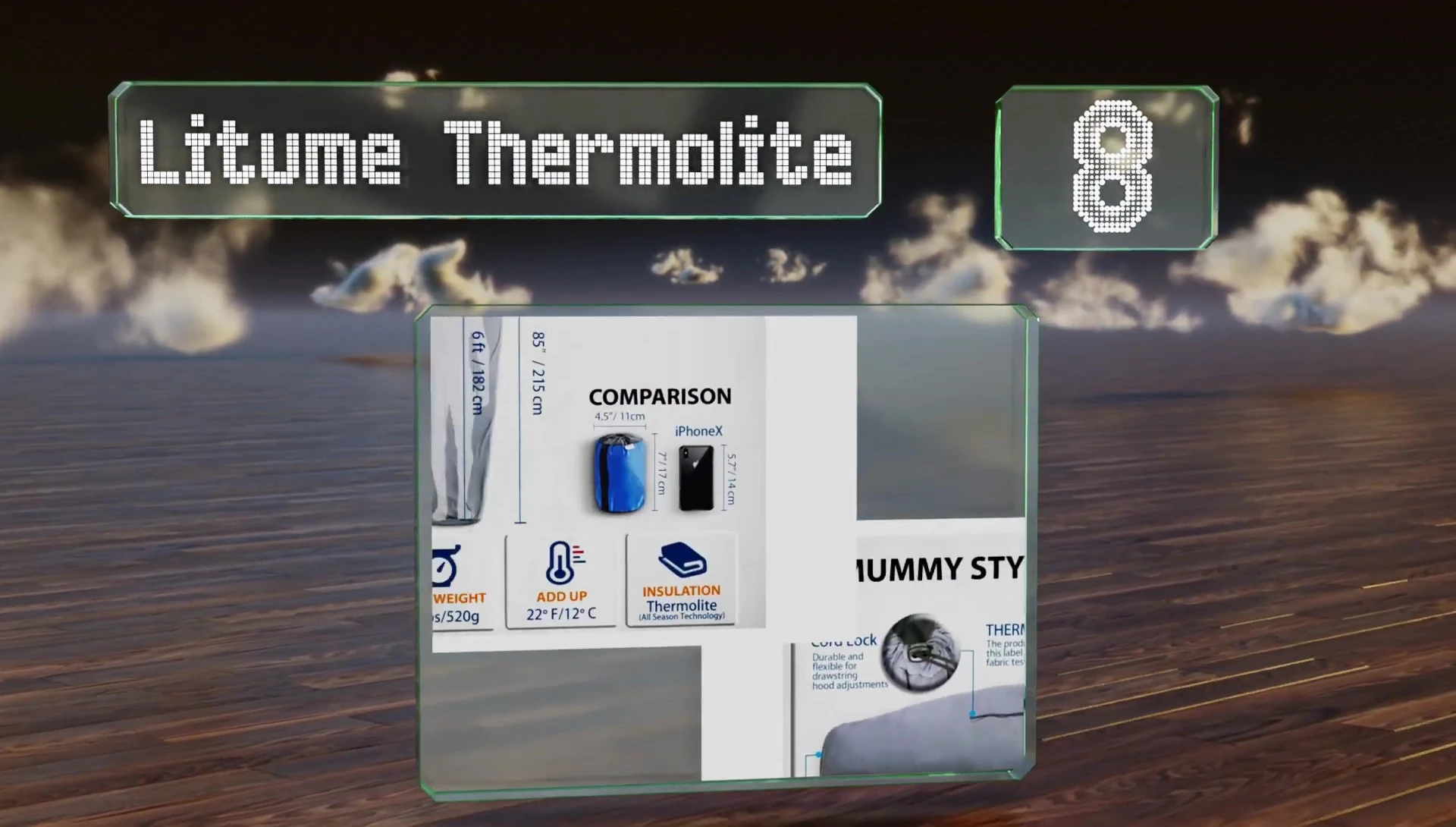 Image showcasing the Lightum Thermolite liner’s material and design