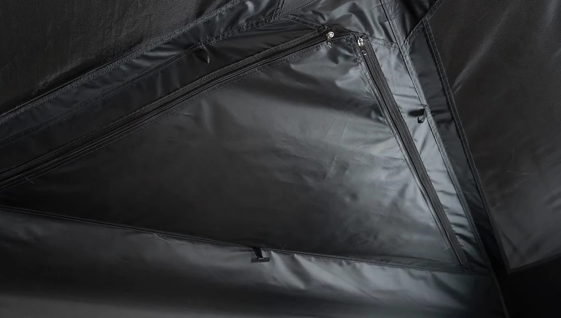 Interior shot demonstrating the space available for airbeds