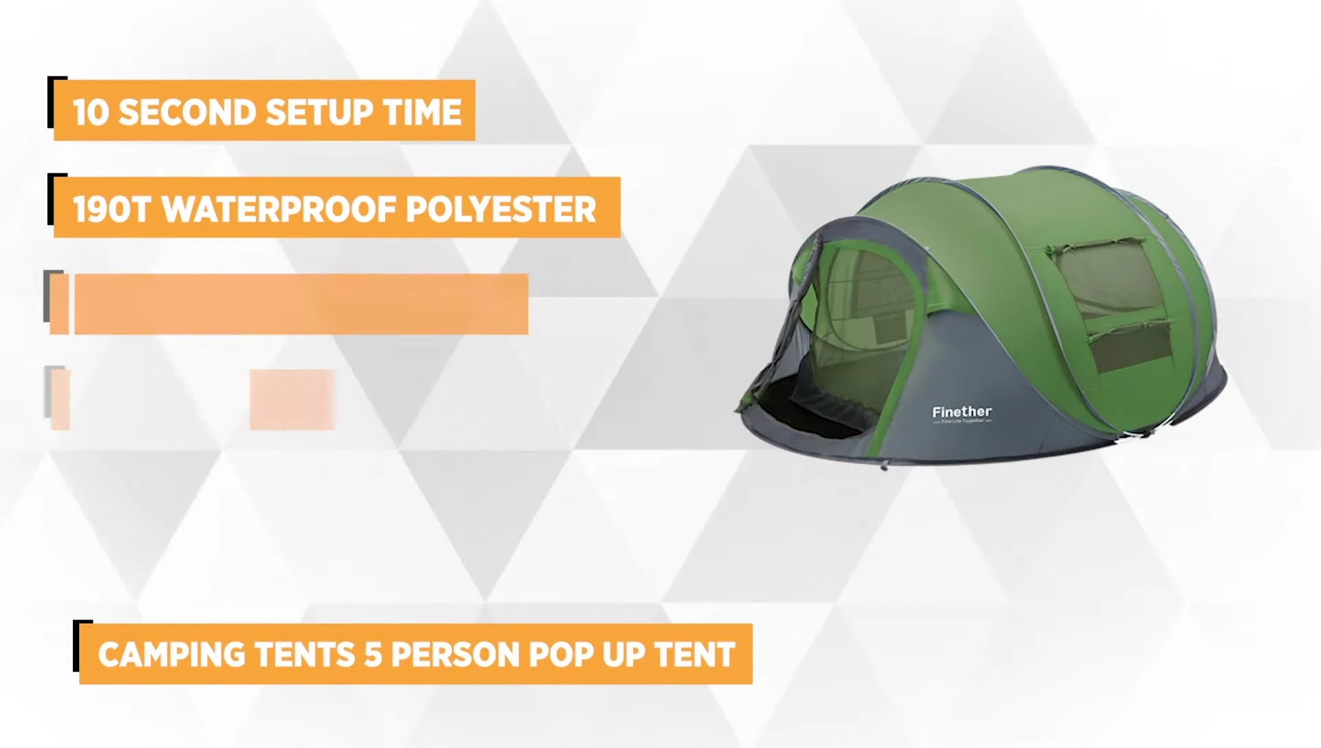 Camping Tent 5-Person Pop-Up Tent exterior shot