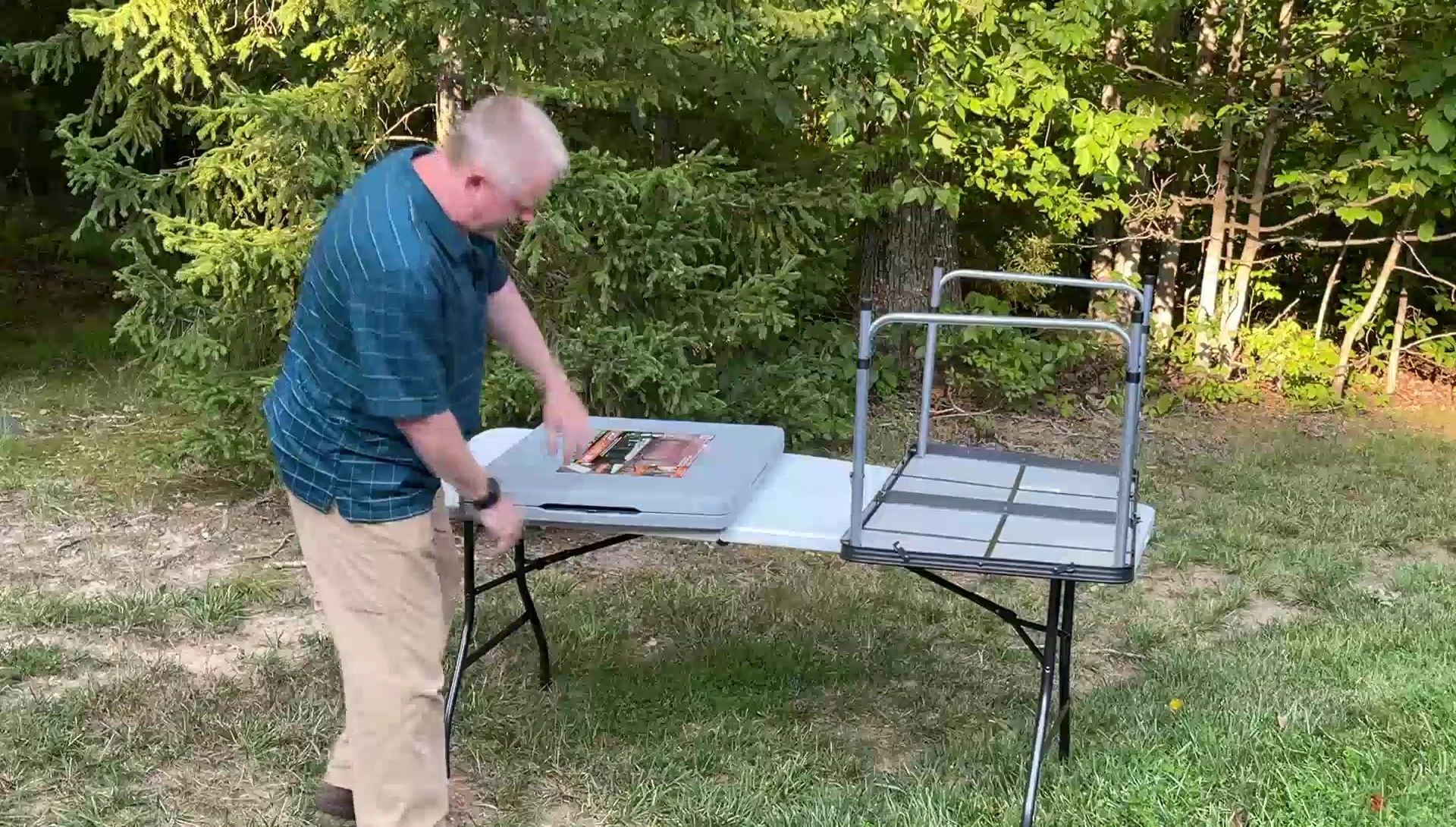 Setting up the Lifetime table, showing the latch mechanism.