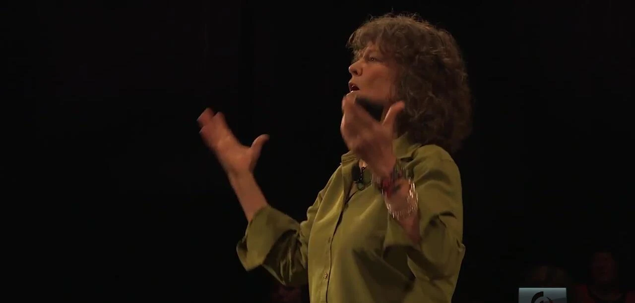 The speaker expressing gratitude for her experiences
