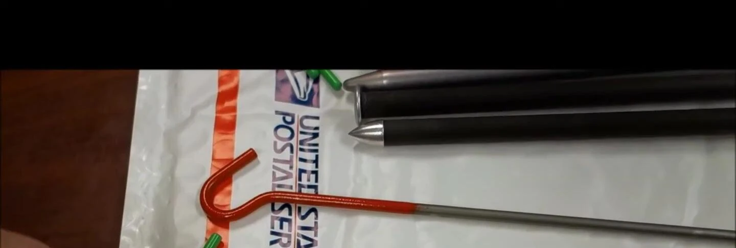 Close-up shot of the LiteTrail stake showing the powder coating.