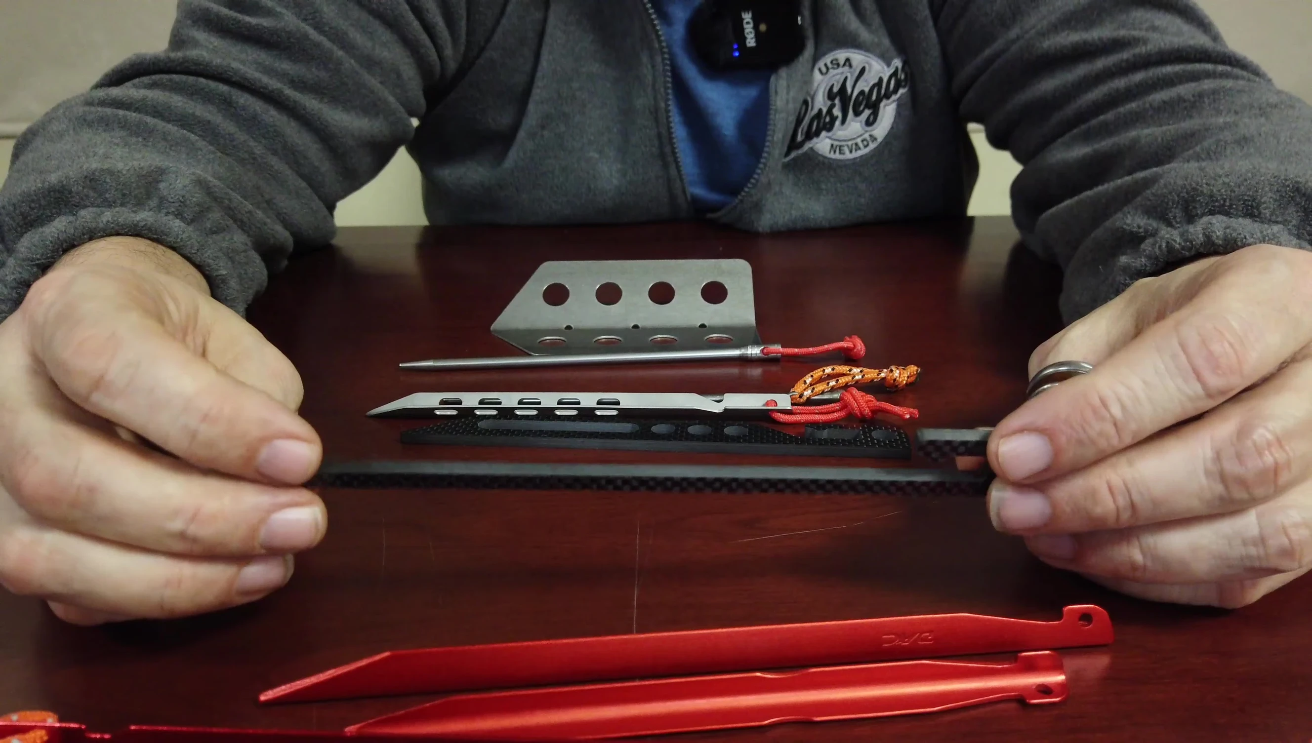 Carbon fiber stake demonstrating its resilience