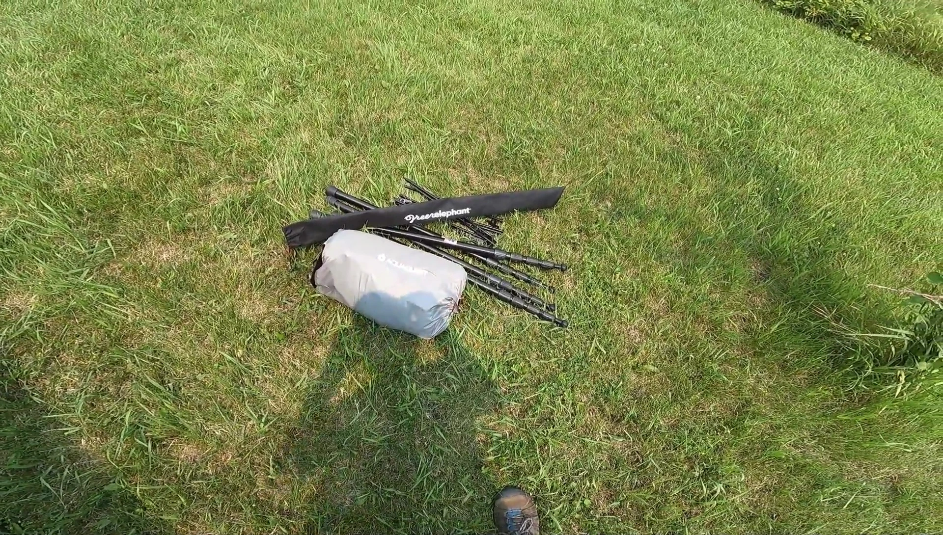 Comparison of size to a pop-up canopy.
