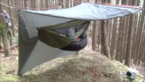Warbonnet Superfly Tarp Setup: REI Half Dome 2 Tent Poles Modification