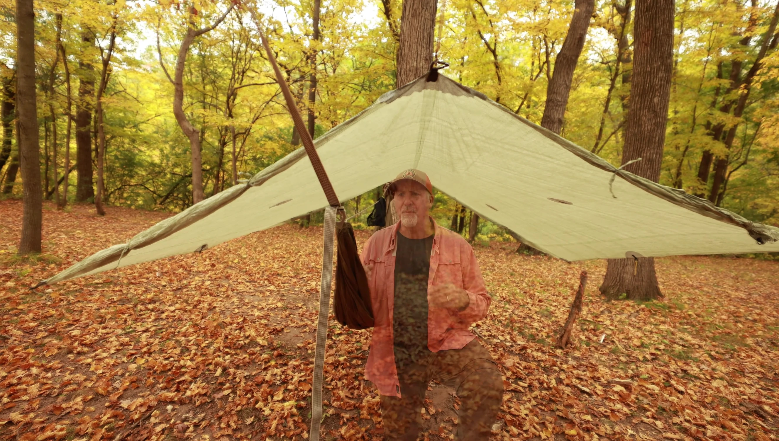 Showing the benefits of extra space under the tarp.