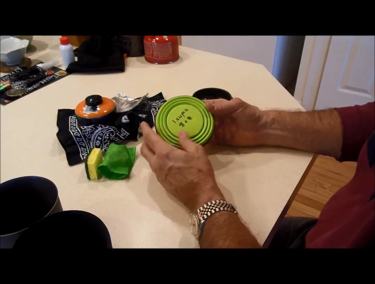 The Sea to Summit collapsible mug.