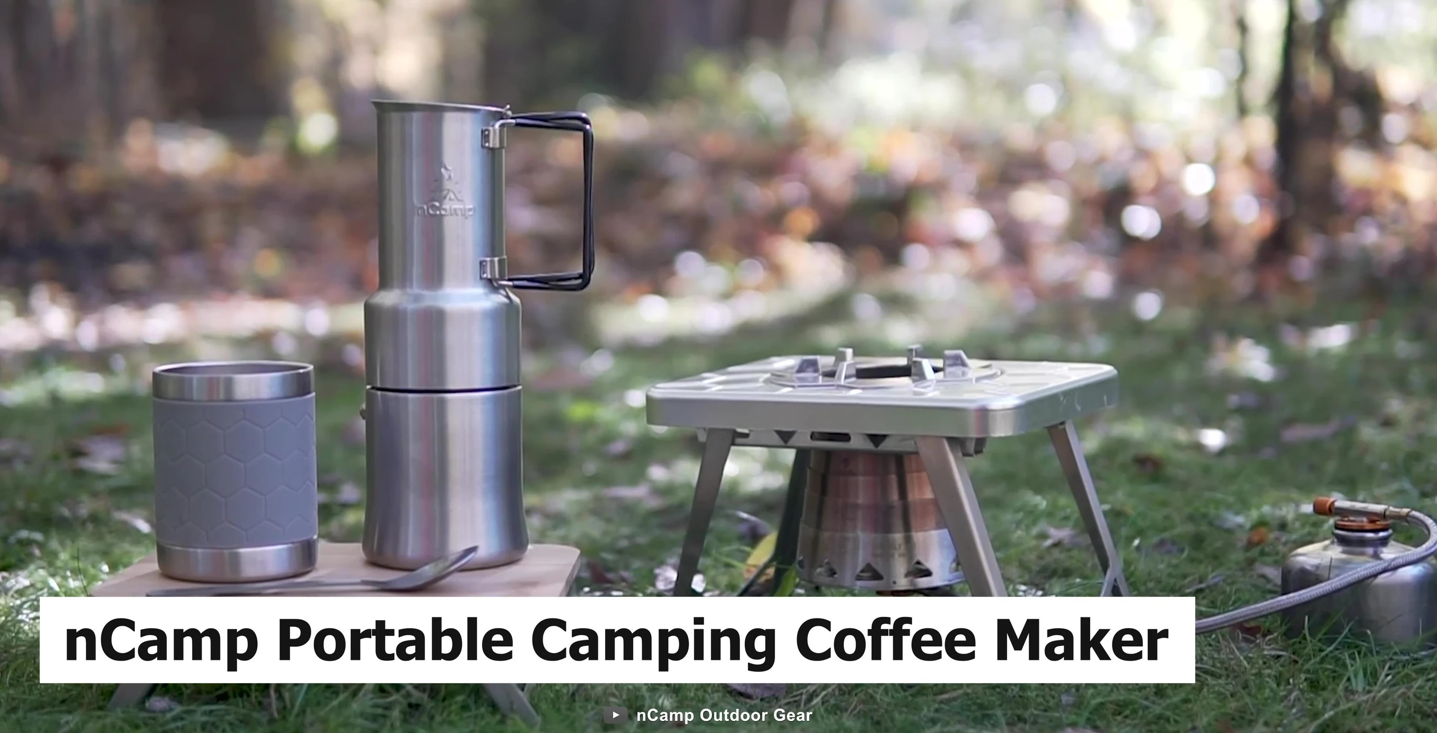 The End Camp portable coffee maker shown.