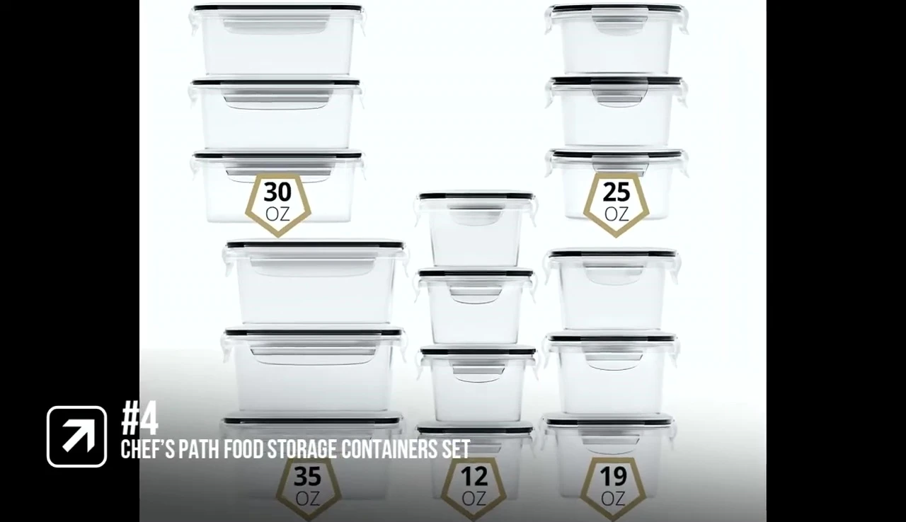 Variety of containers and sizes