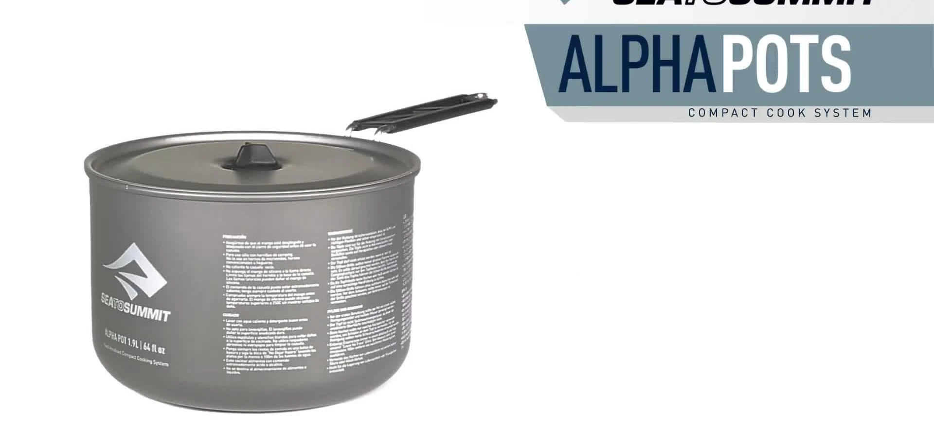 Close-up of the Alpha Pot highlighting its hard-anodized construction