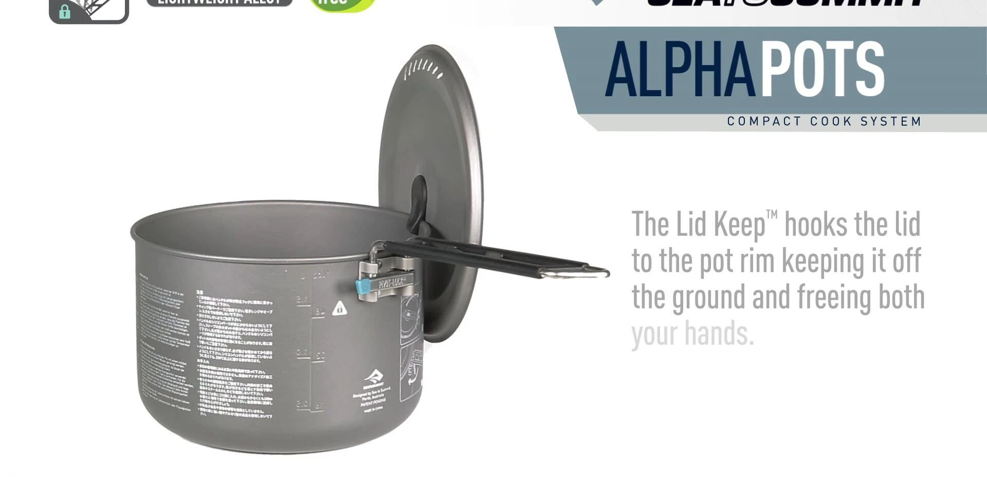 The strainer lid in action