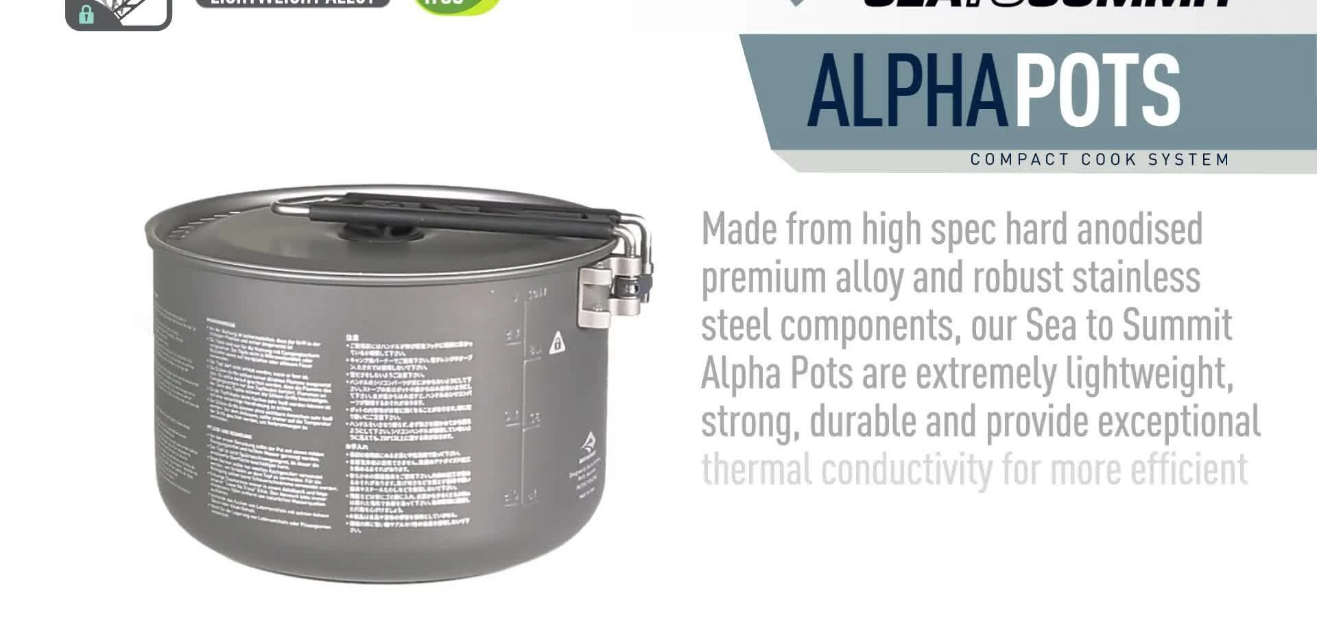 The Alpha Pot being used on a camping stove