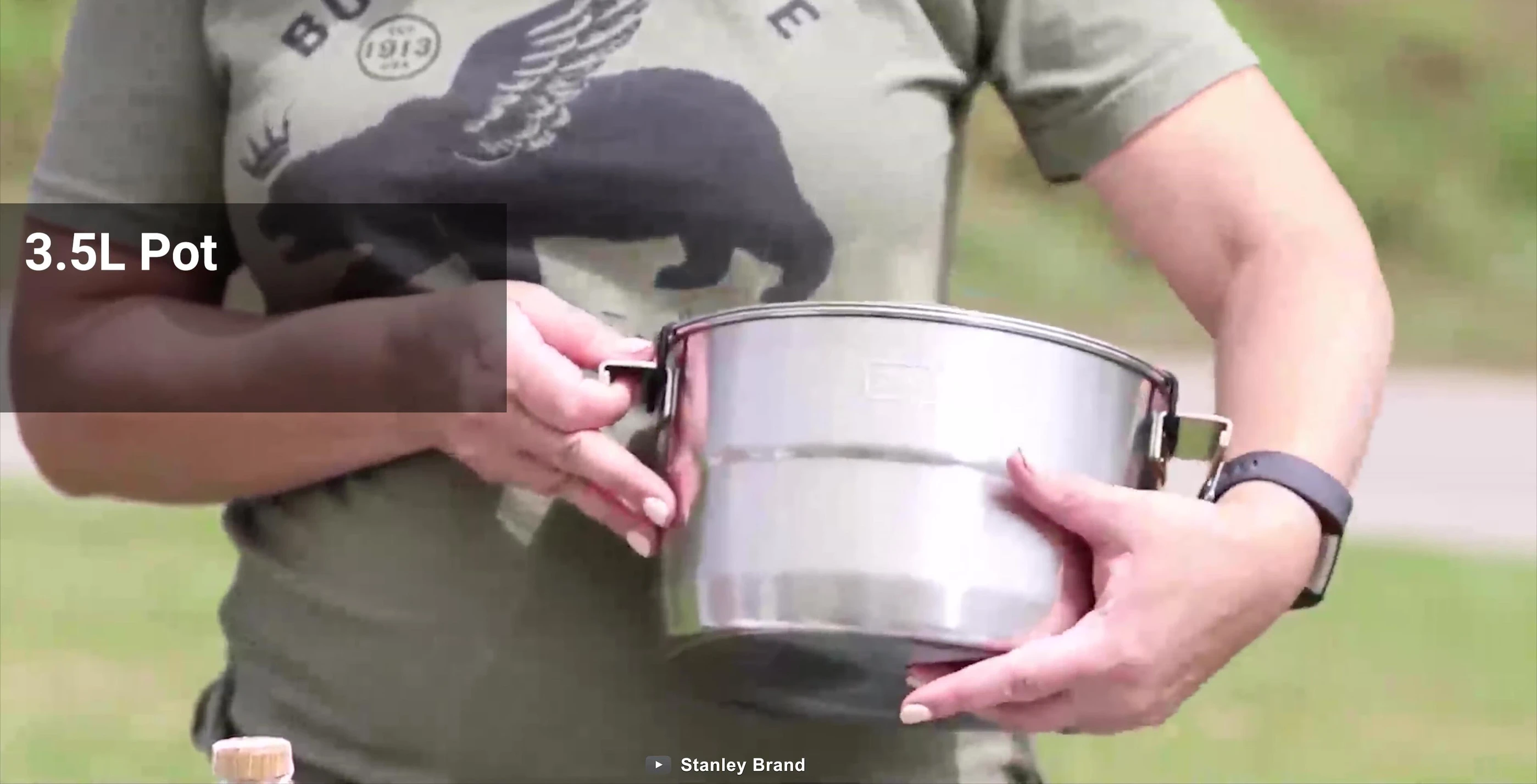 Close-up of the Stanley cookware