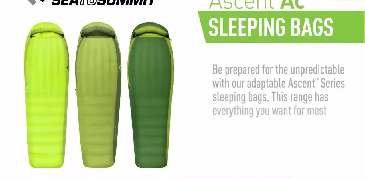 The Sierra Designs Ascent Series Sleeping Bags presented.