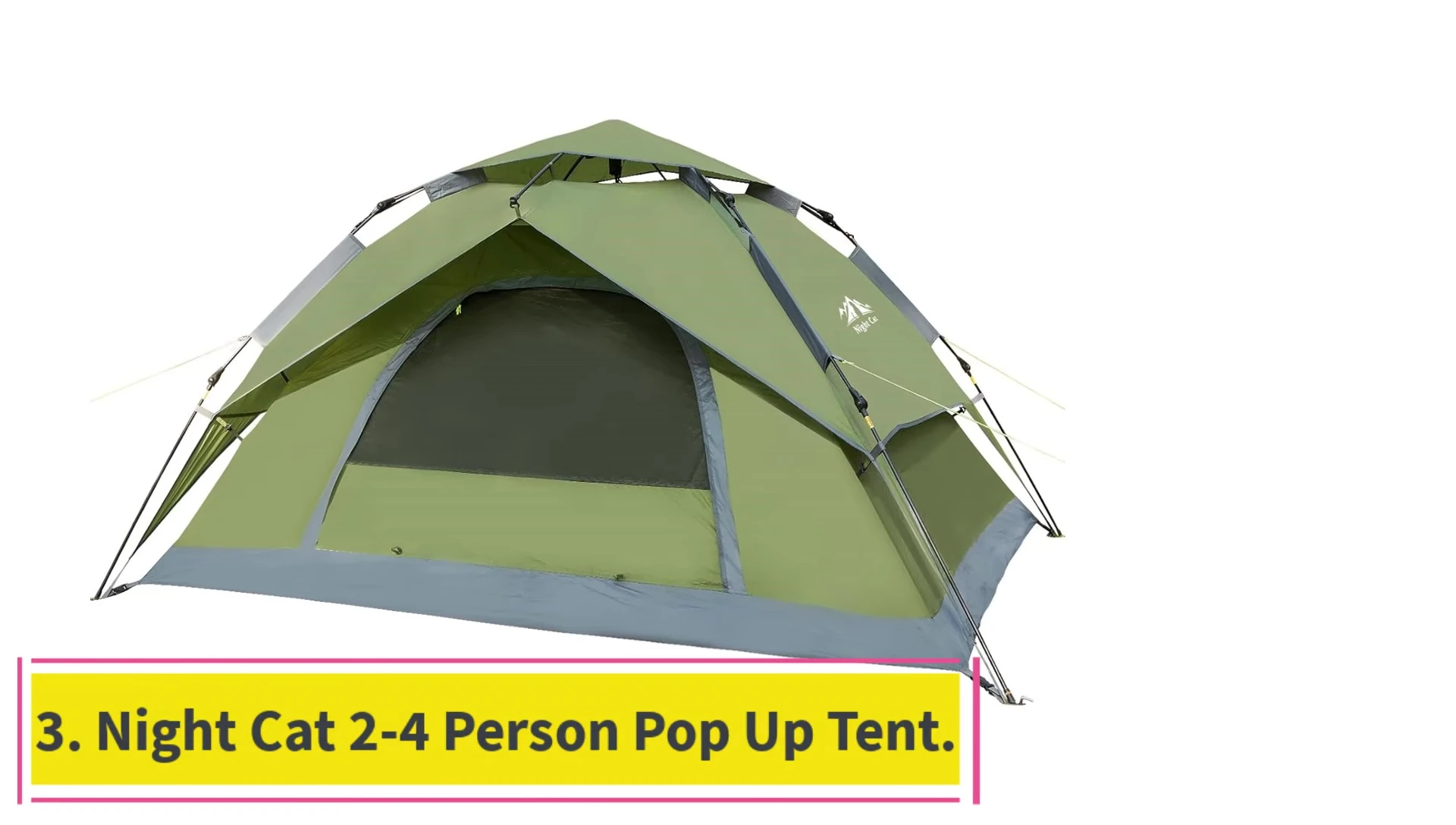 NightCat Pop-Up Tent shown set up