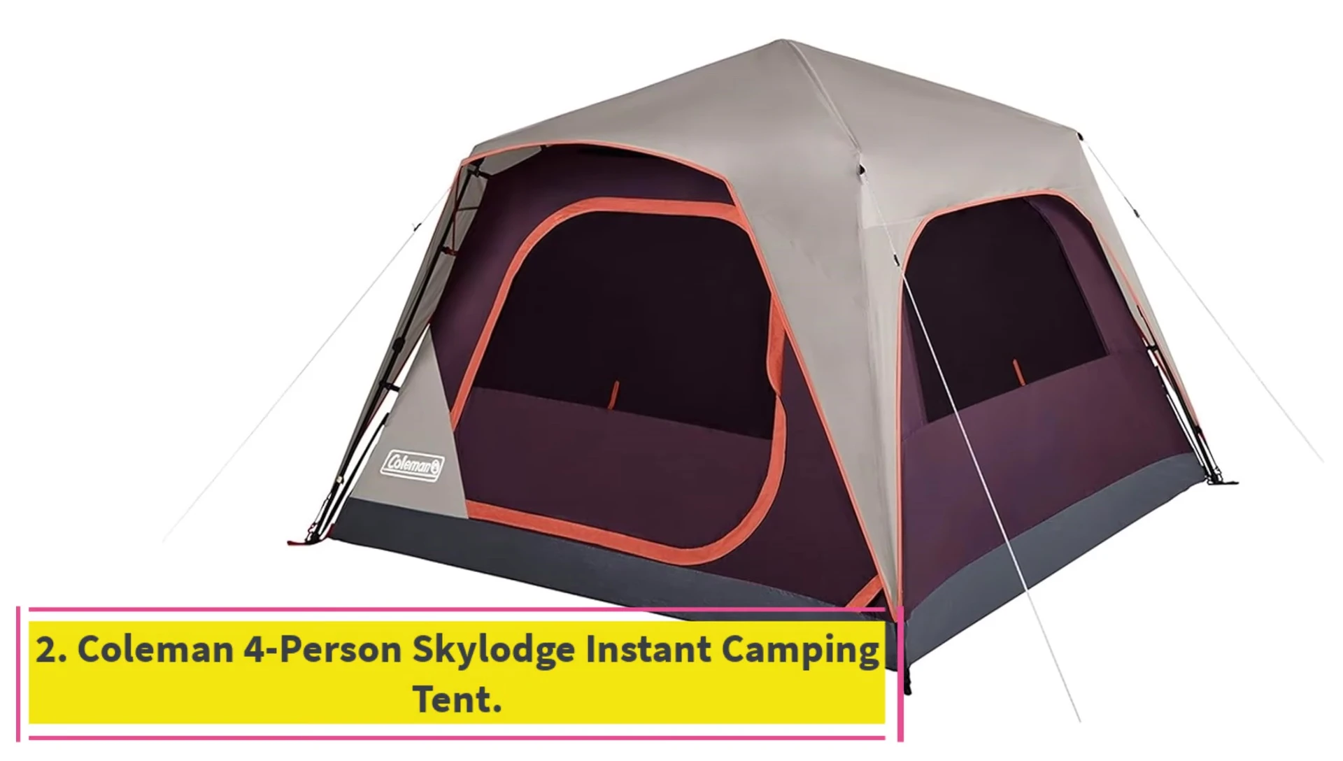 Coleman 4-Person Sky Lodge Instant Camping Tent overview