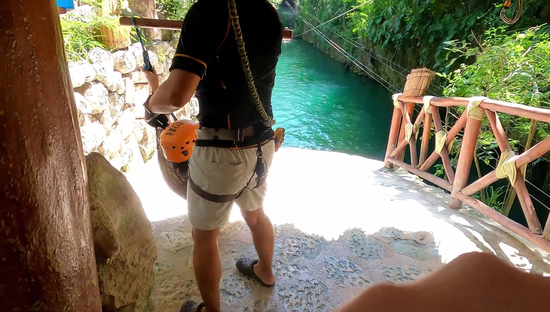 Hammock zip line.