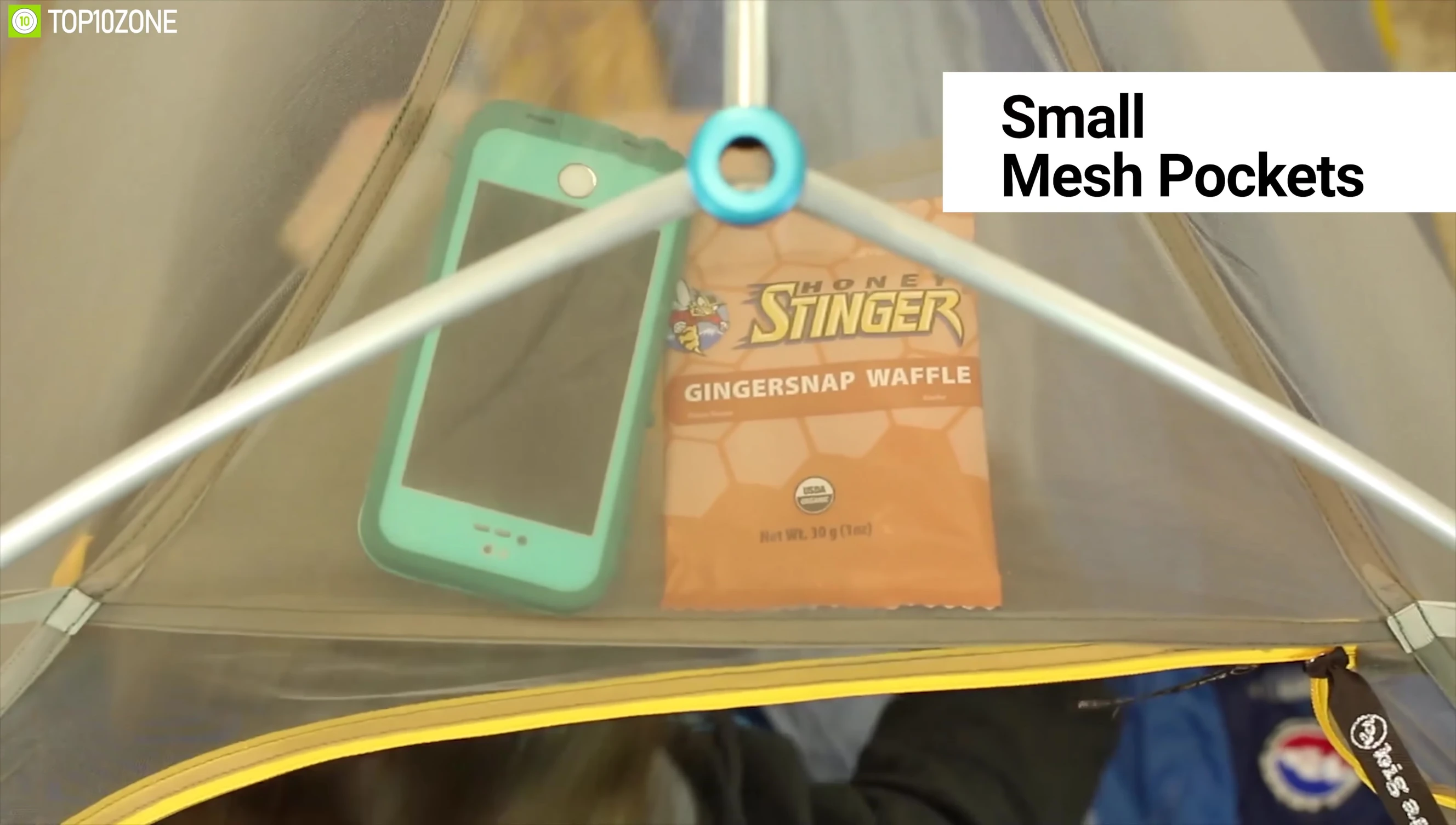 Interior of Big Agnes Fly Creek HV UL showing storage pockets