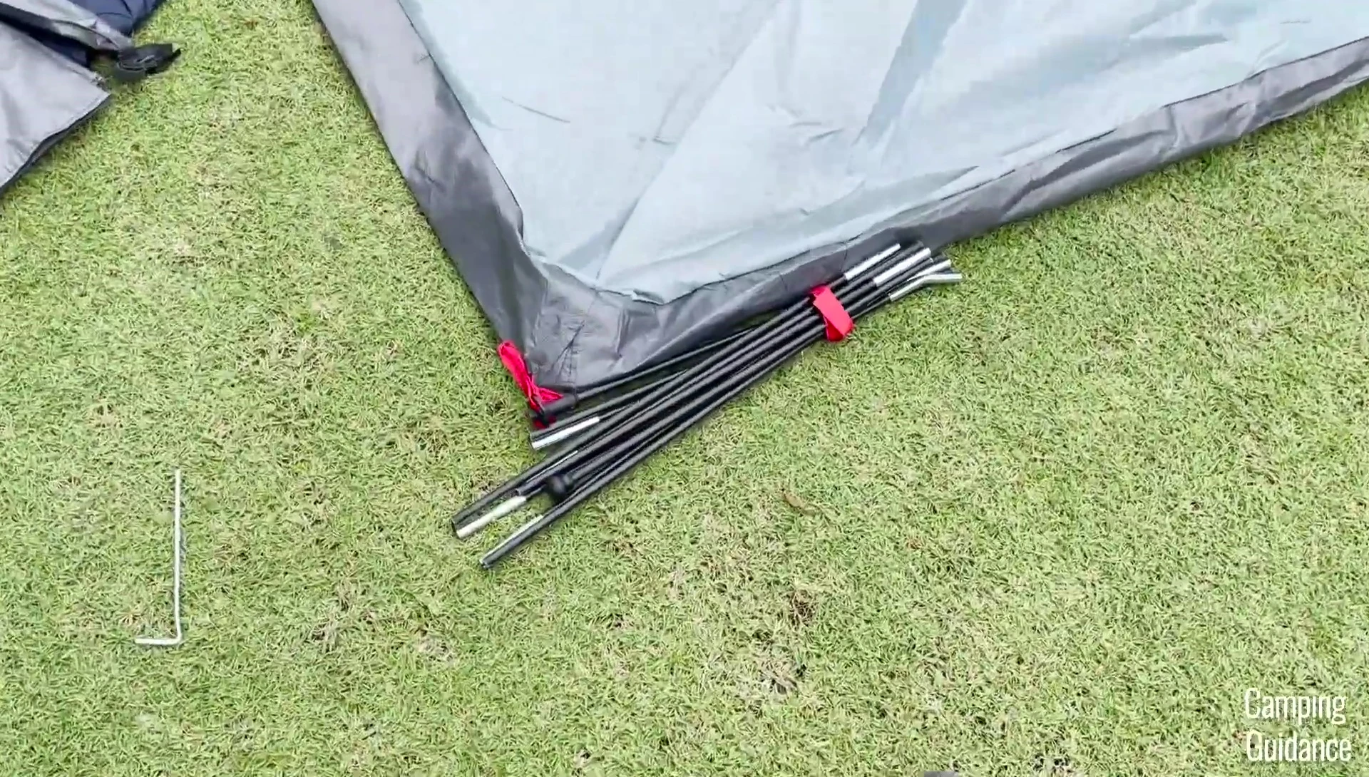 Locating and detaching the fiberglass poles.