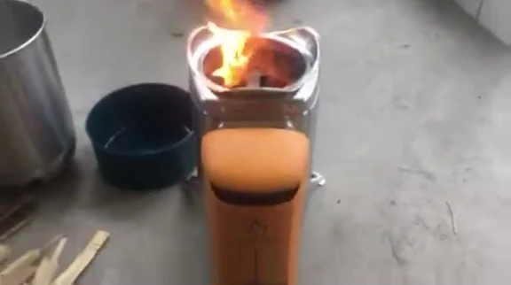 Close-up of the BioLite Stove 2 in its packaging