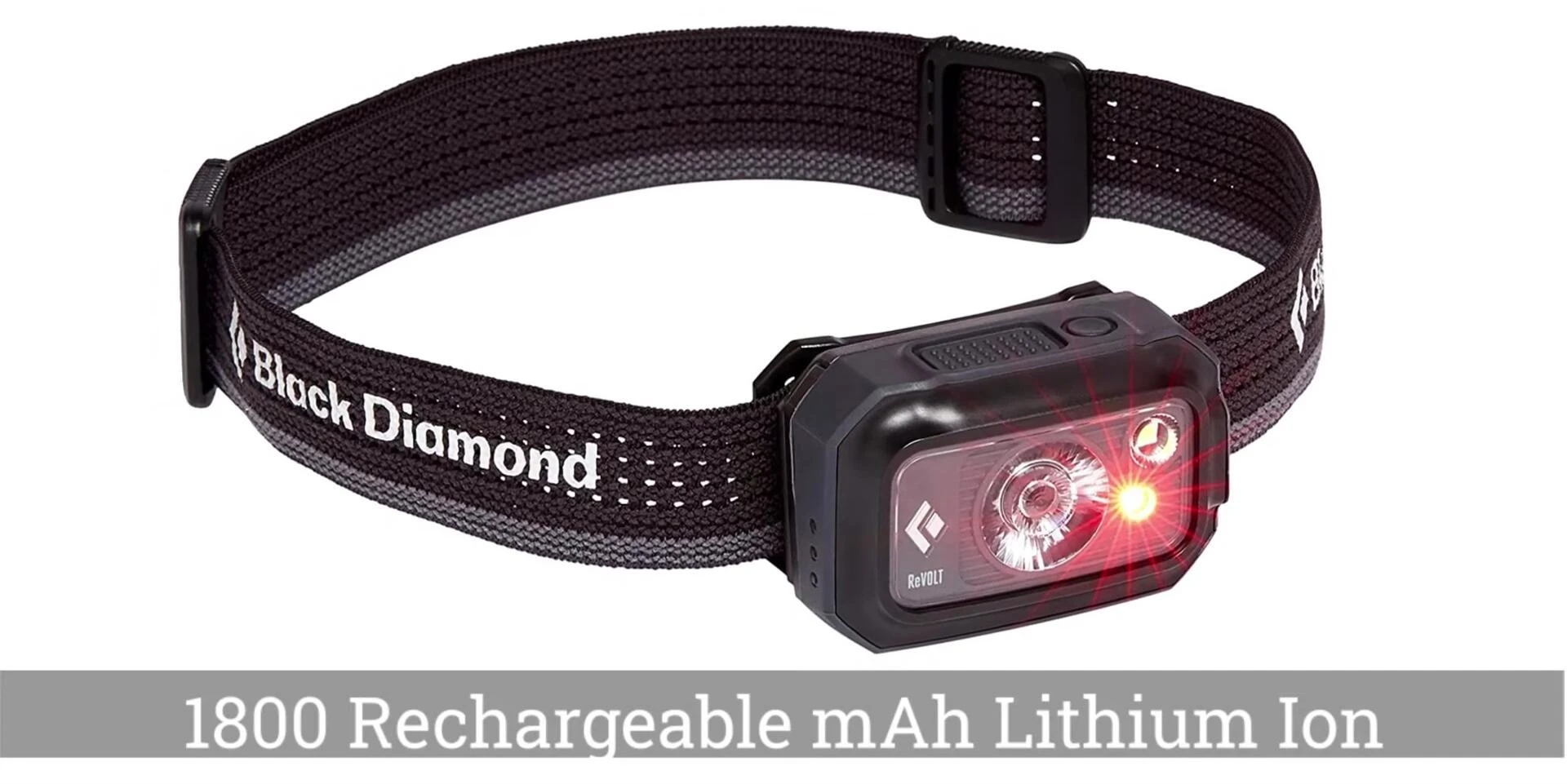 Black Diamond Revolt 350 headlamp's battery compartment