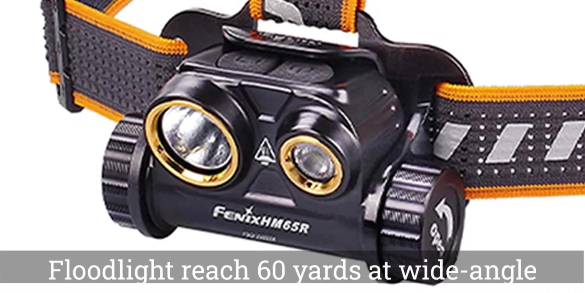 Fenix HM61R headlamp demonstrating its brightness