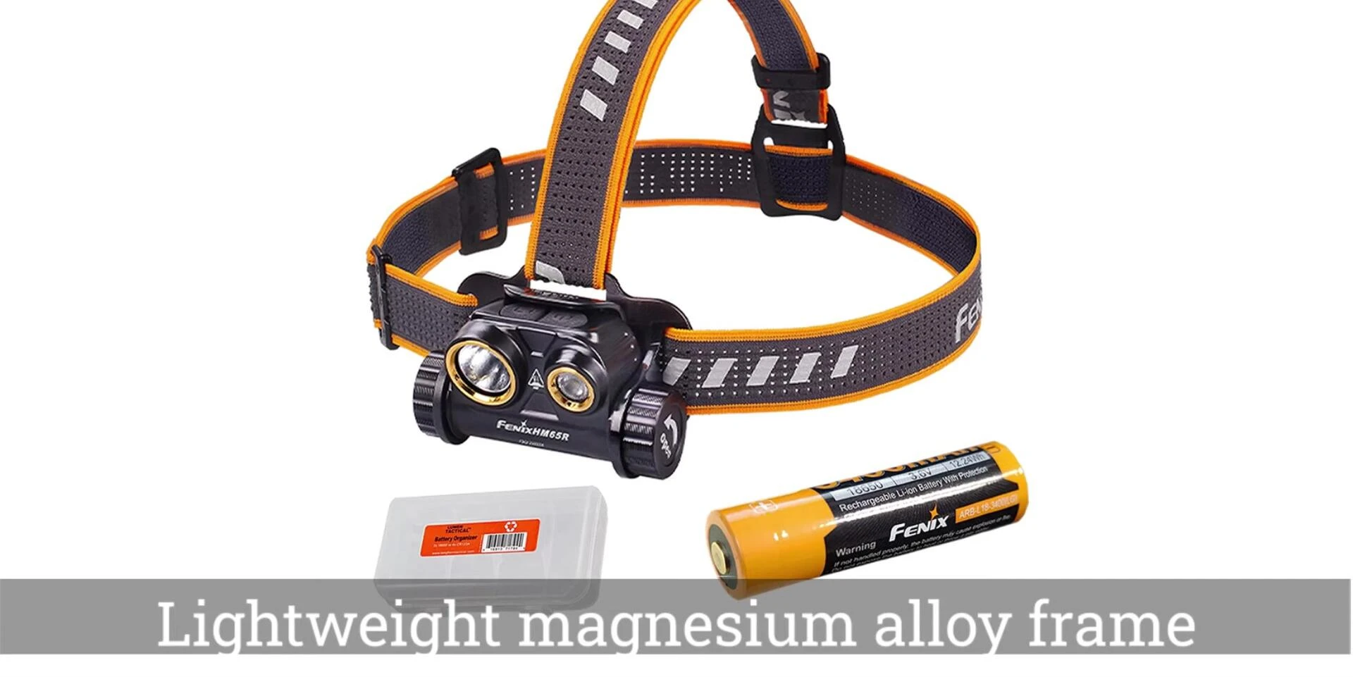 Fenix HM61R headlamp highlighting its long-range beam