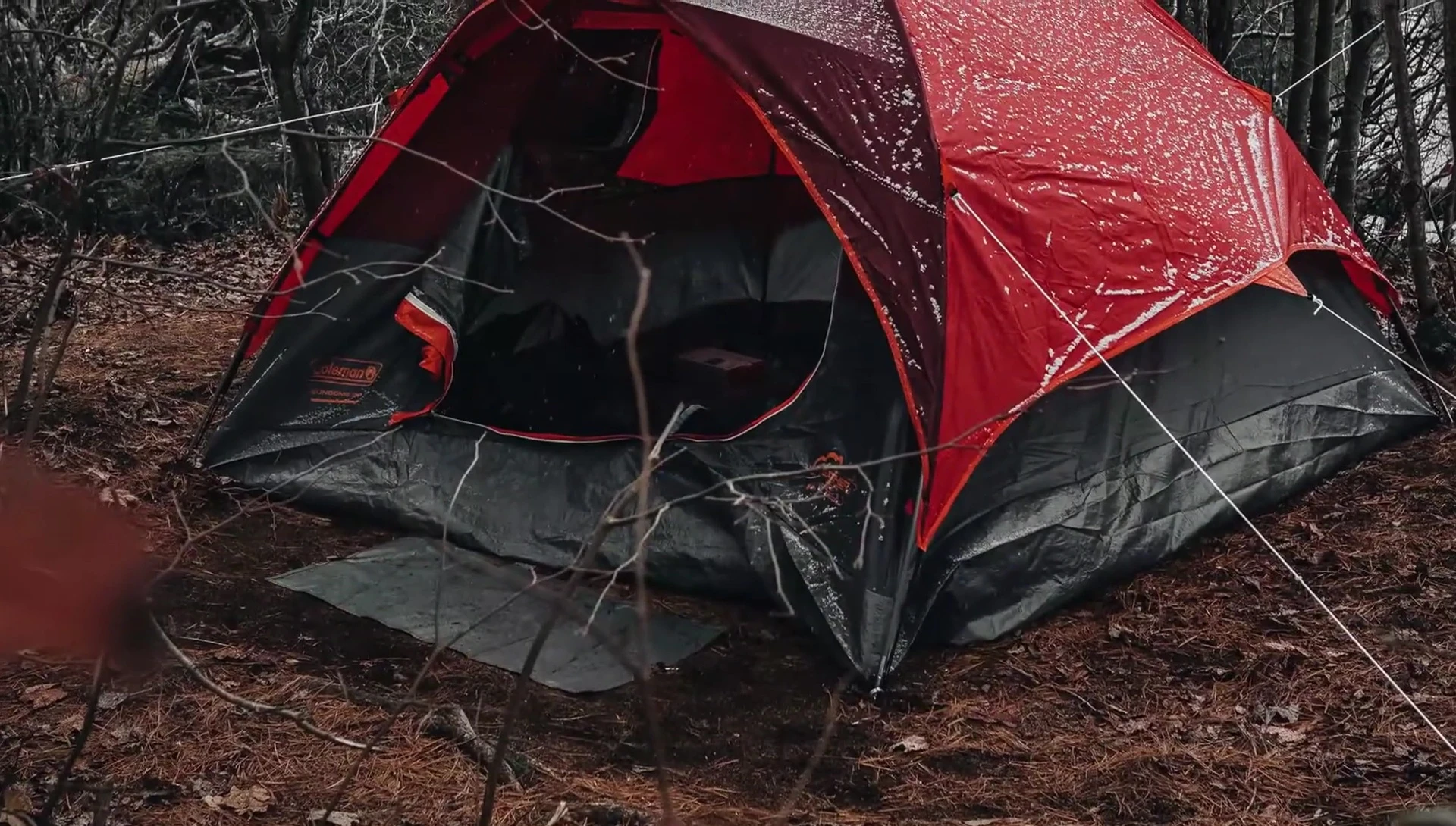A folded tarp taking up considerably more space.