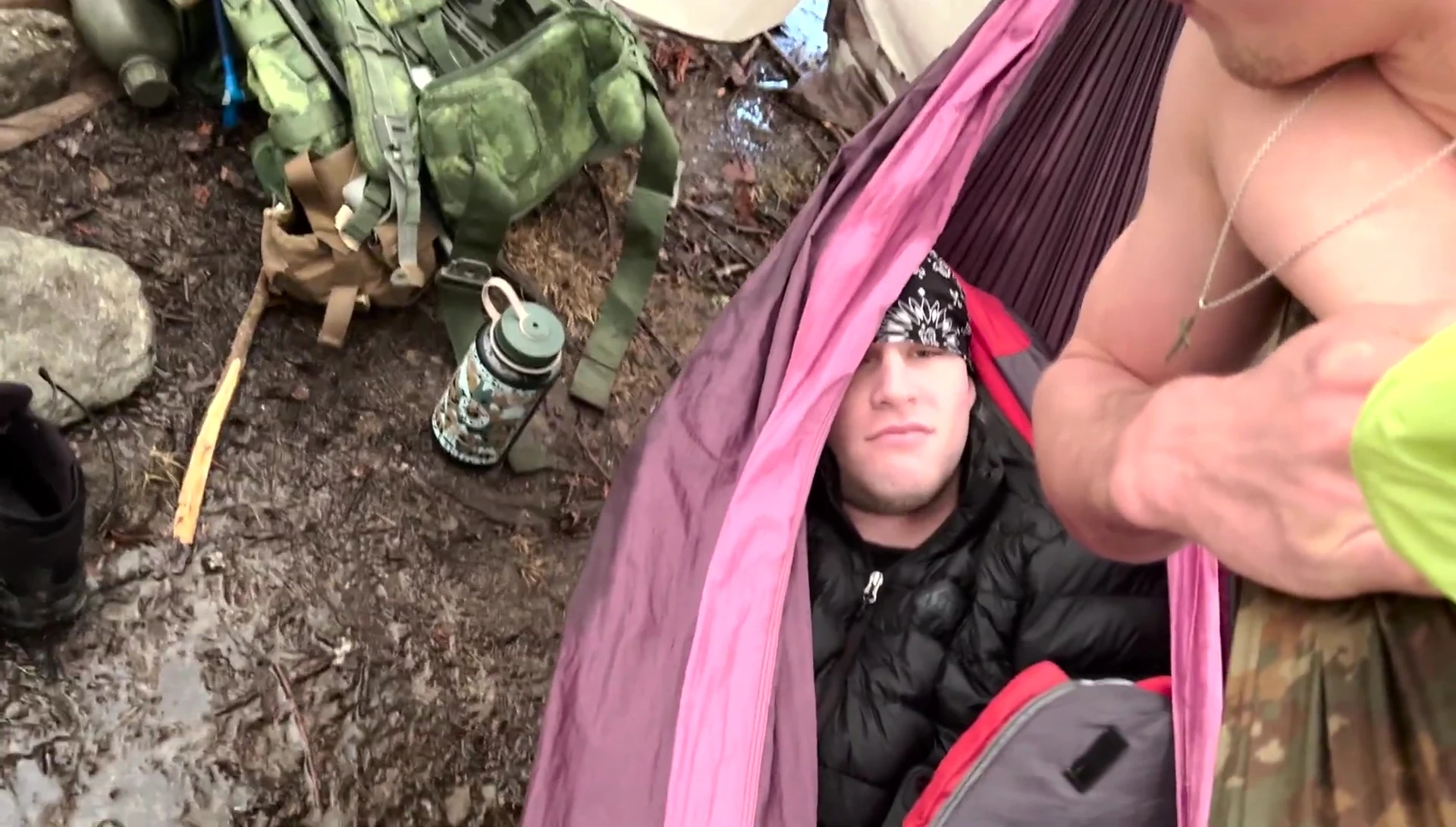 The wet tent after the downpour