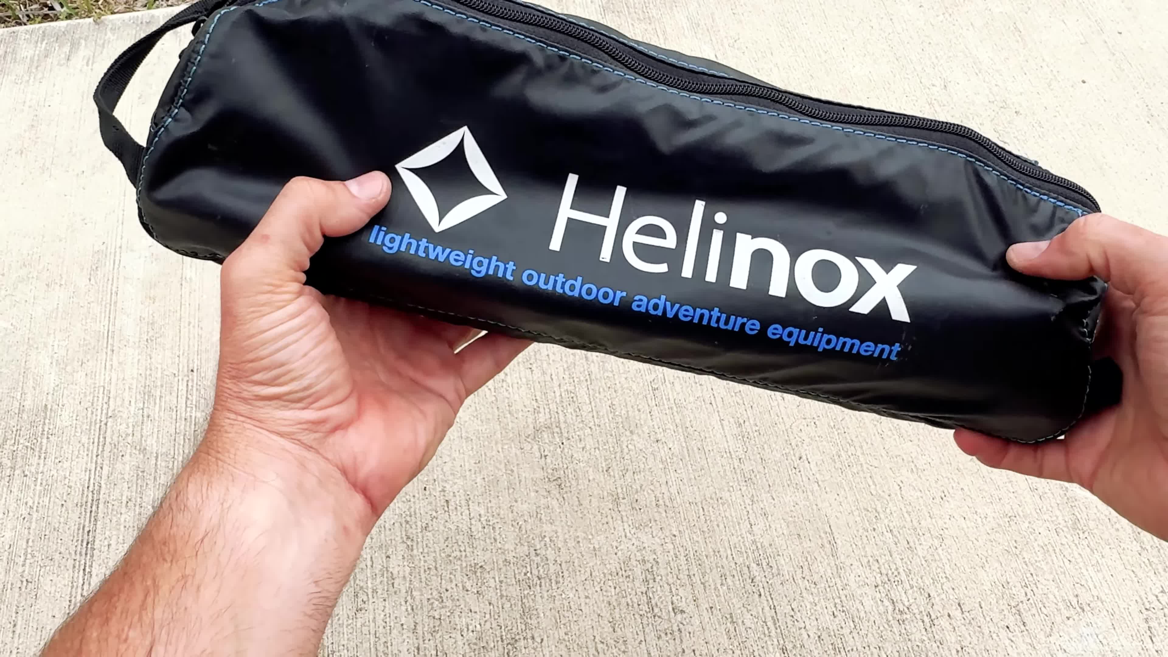 Initial shot of the Helinox Table One Hard Top packaging