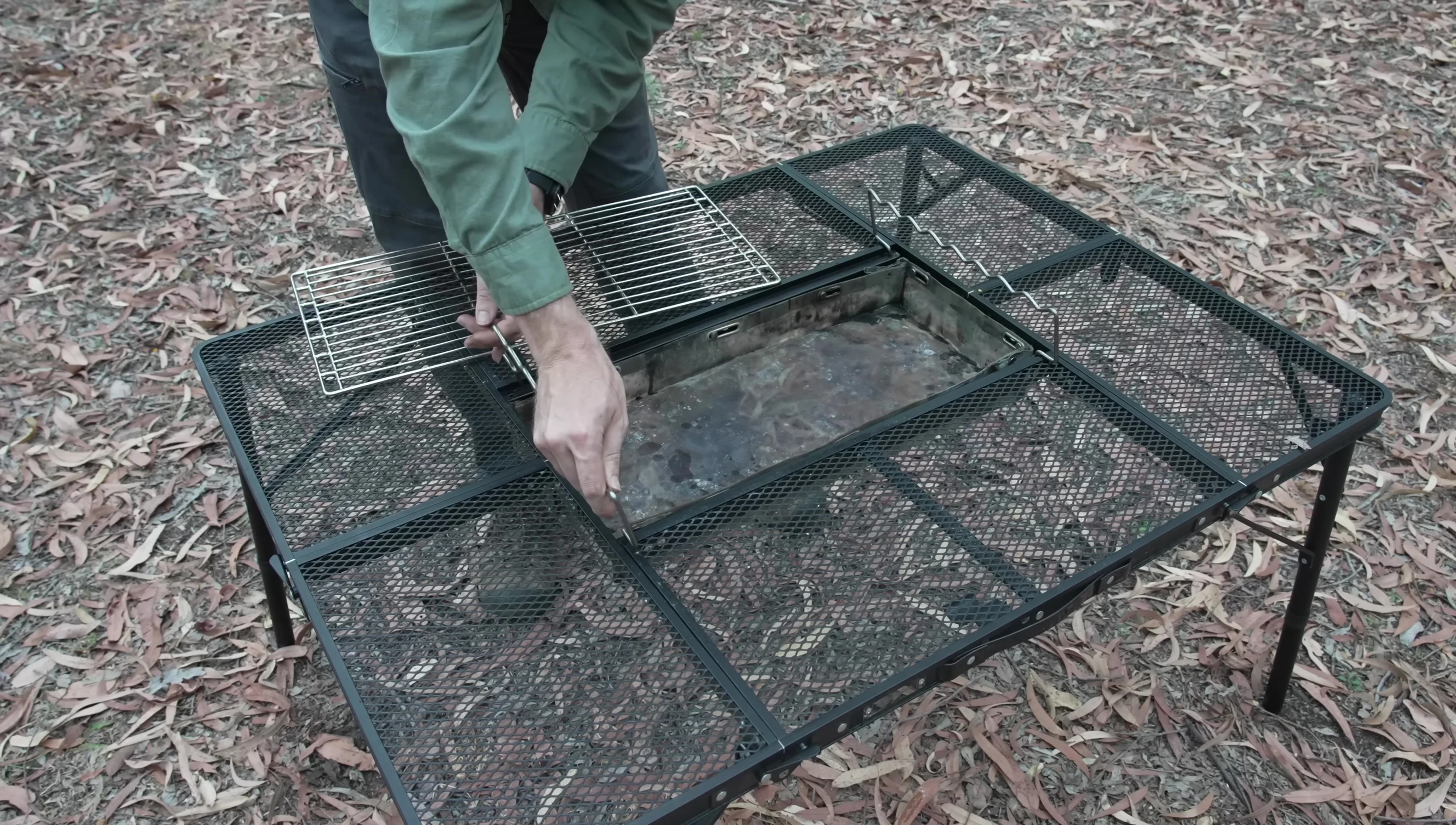 Adjusting the grill height using the risers