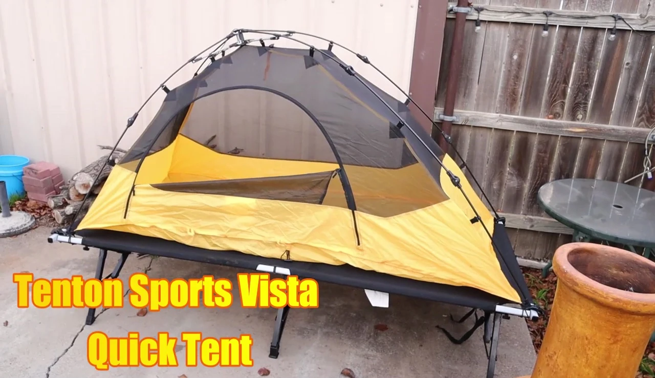 The Teton tent being shown.