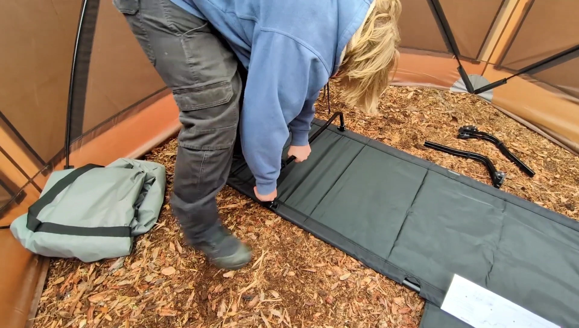 A satisfied expression