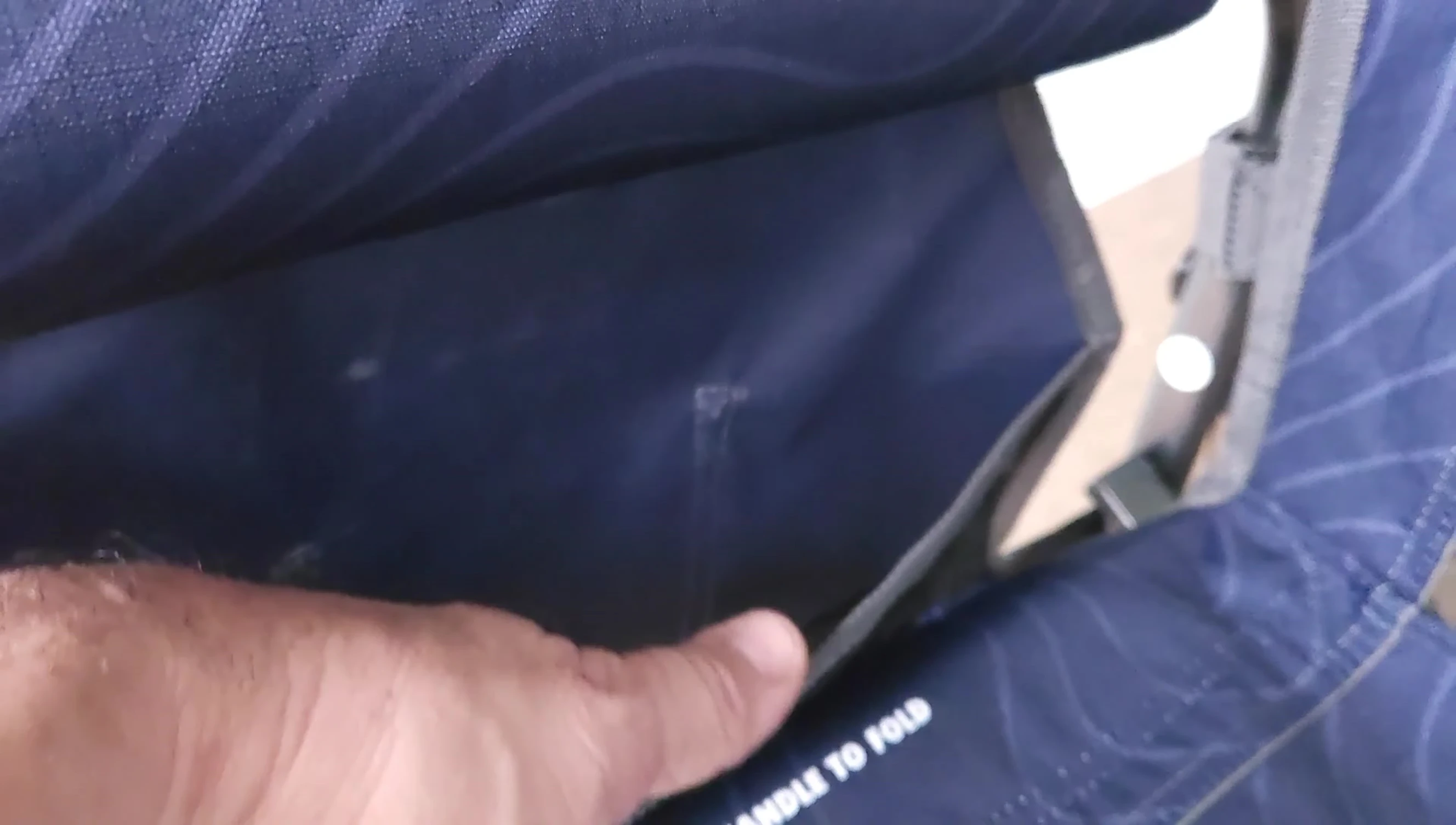 Demonstration of the large side storage pocket