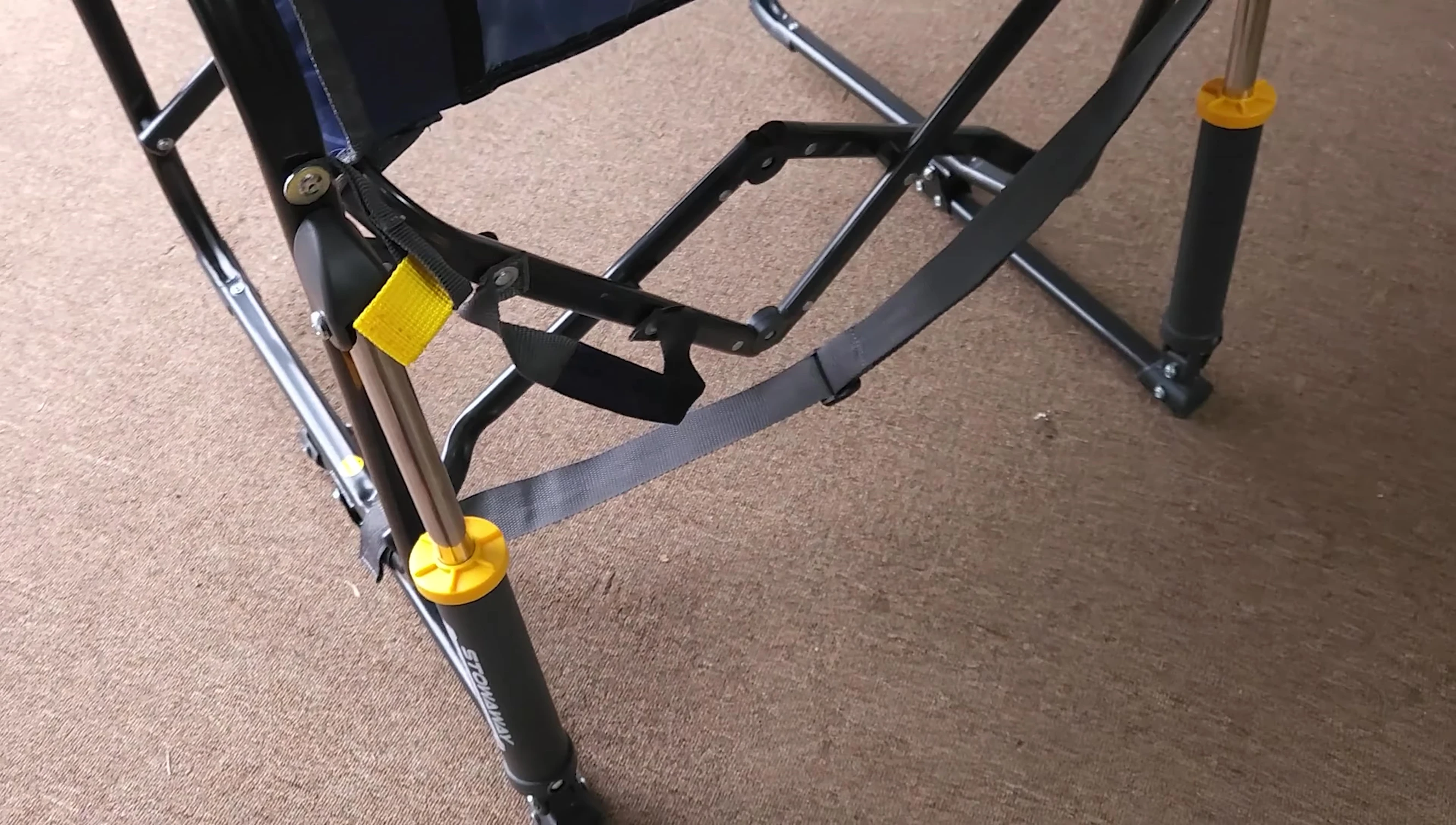 Close-up of the high-quality materials and stitching on the chair