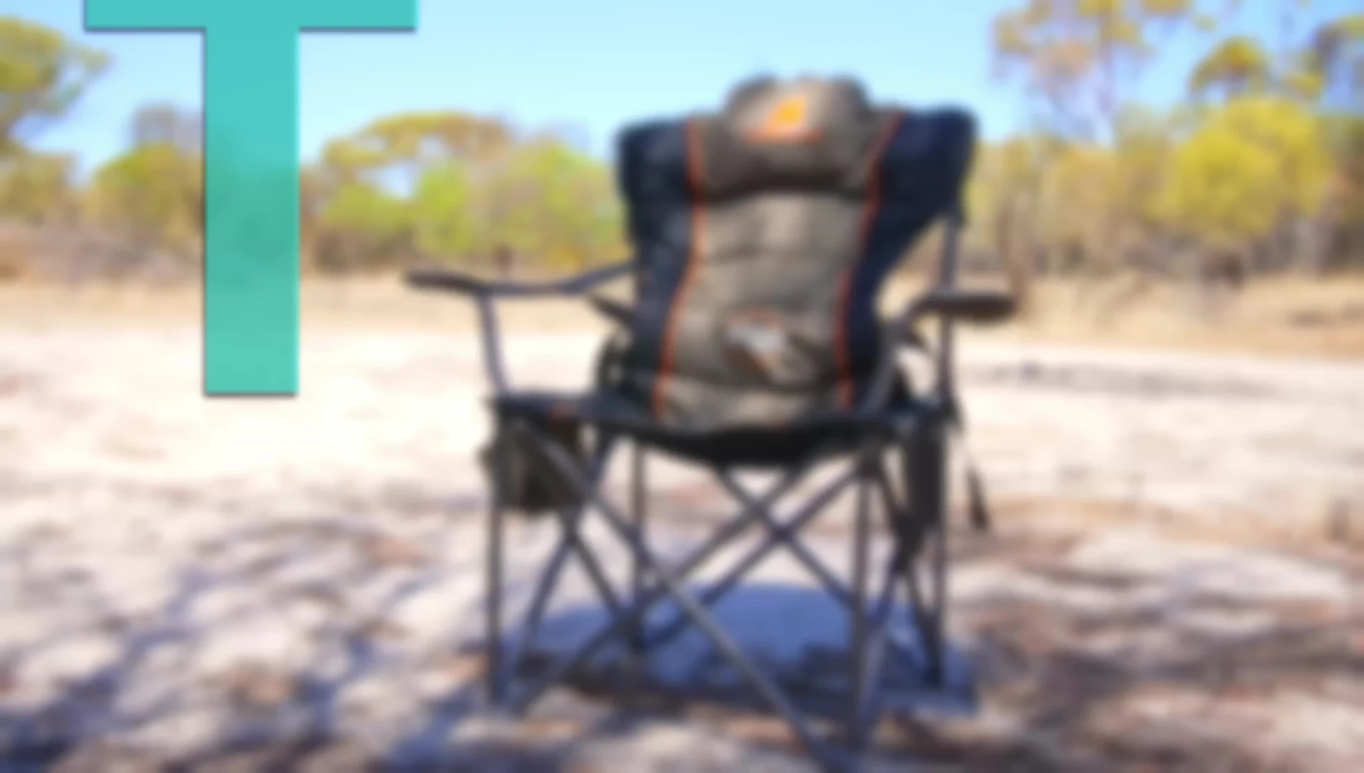 Close-up image of the chair's steel frame and fabric.