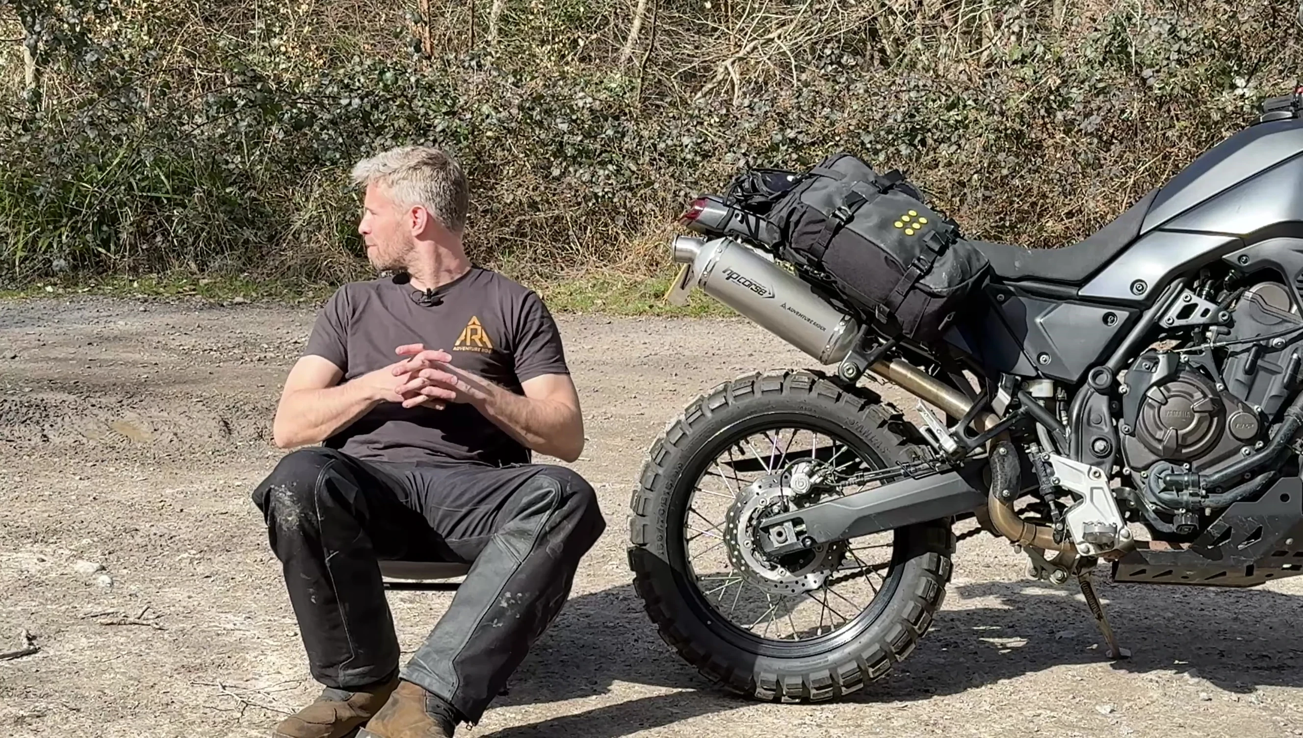 The reviewer sitting comfortably in the chair