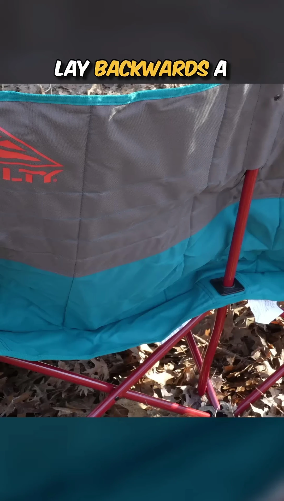 Close-up shot highlighting the high back of the Kelty Low Loveseat.