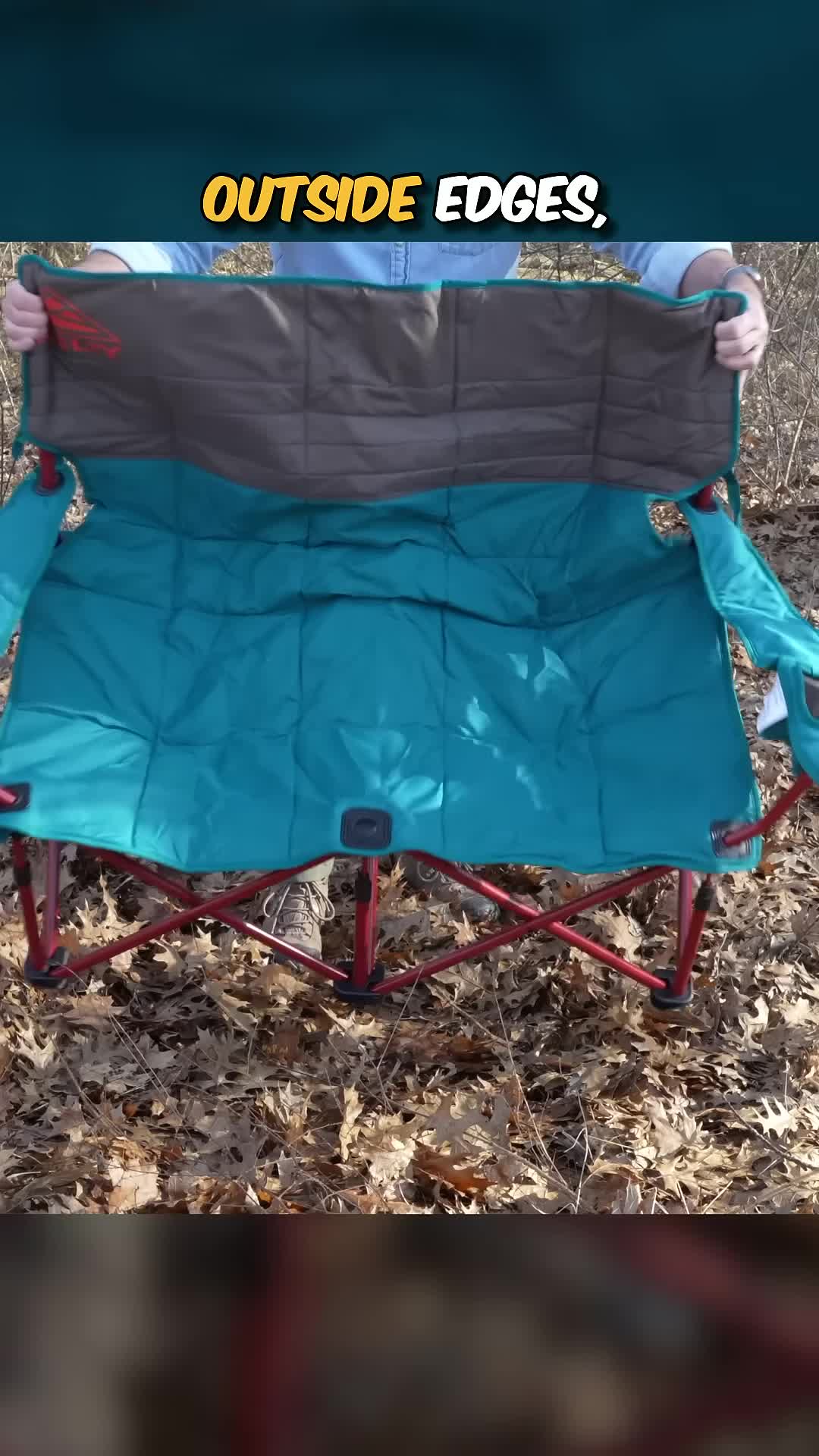 The loveseat fully unfolded and ready to use.